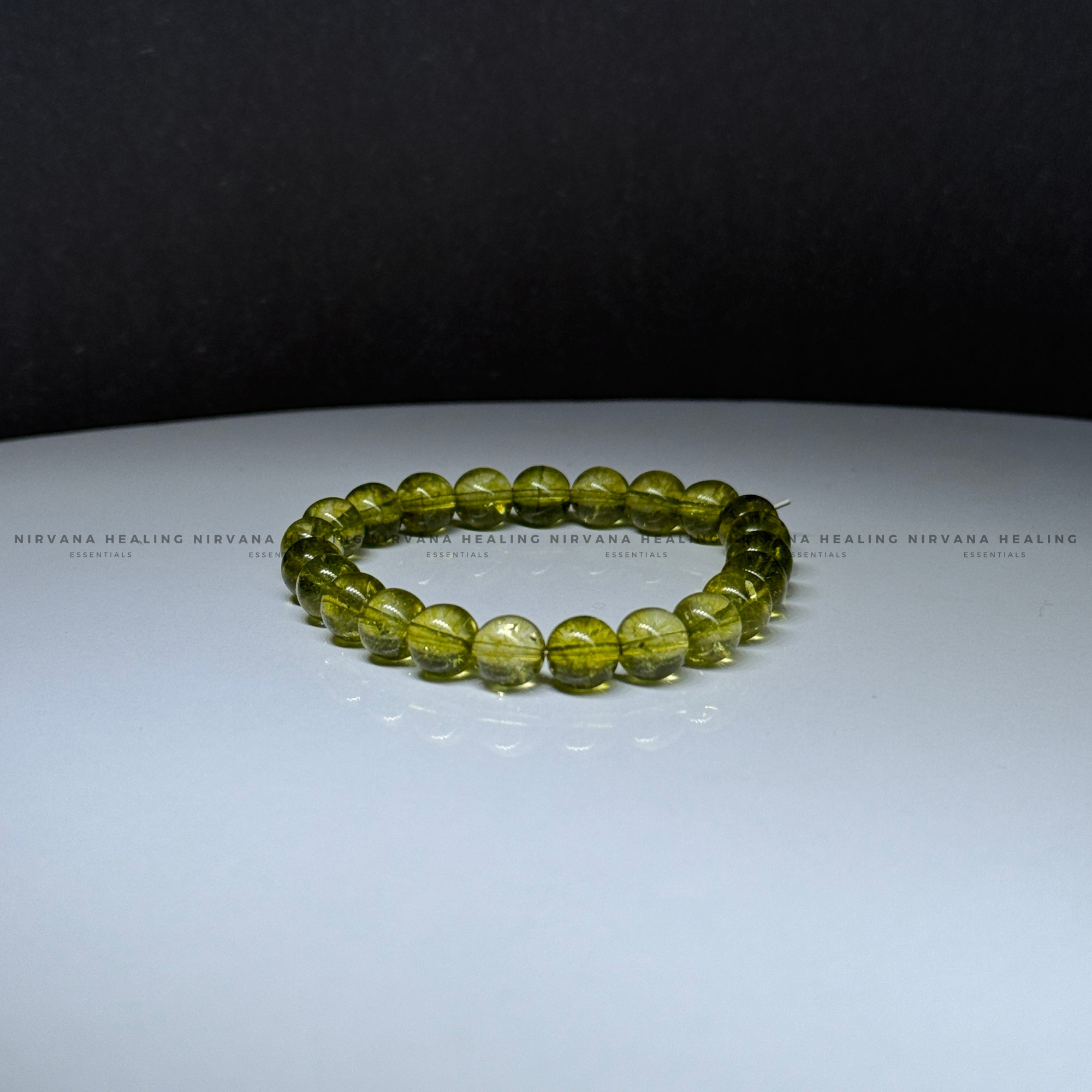 PERIDOT ROUND BEADED BRACELET (Prosperity, Cheerfulness, Abundance And Renewal) - Image 3
