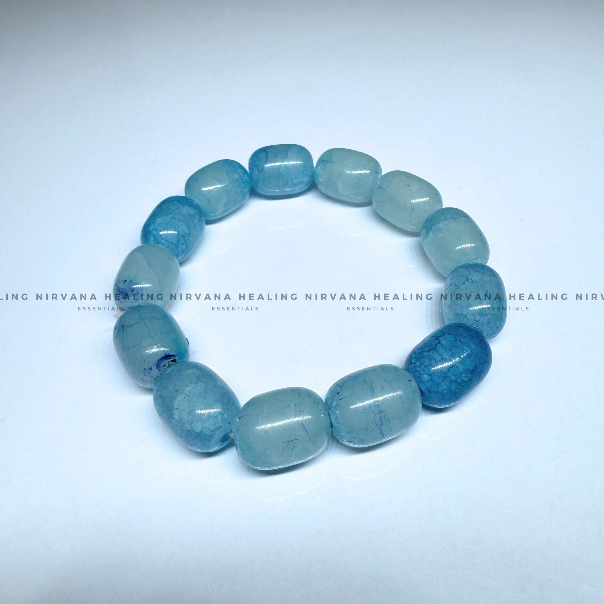 BLUE APATITE OVAL BEADED BRACELET
(Goal Setting, Motivation, Manifestation, Communication).
- Image 2