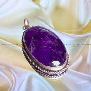 AMETHYST OVAL SHAPED PENDANT (Meditation, Stress Reduction, Intuition And Manifestation)  