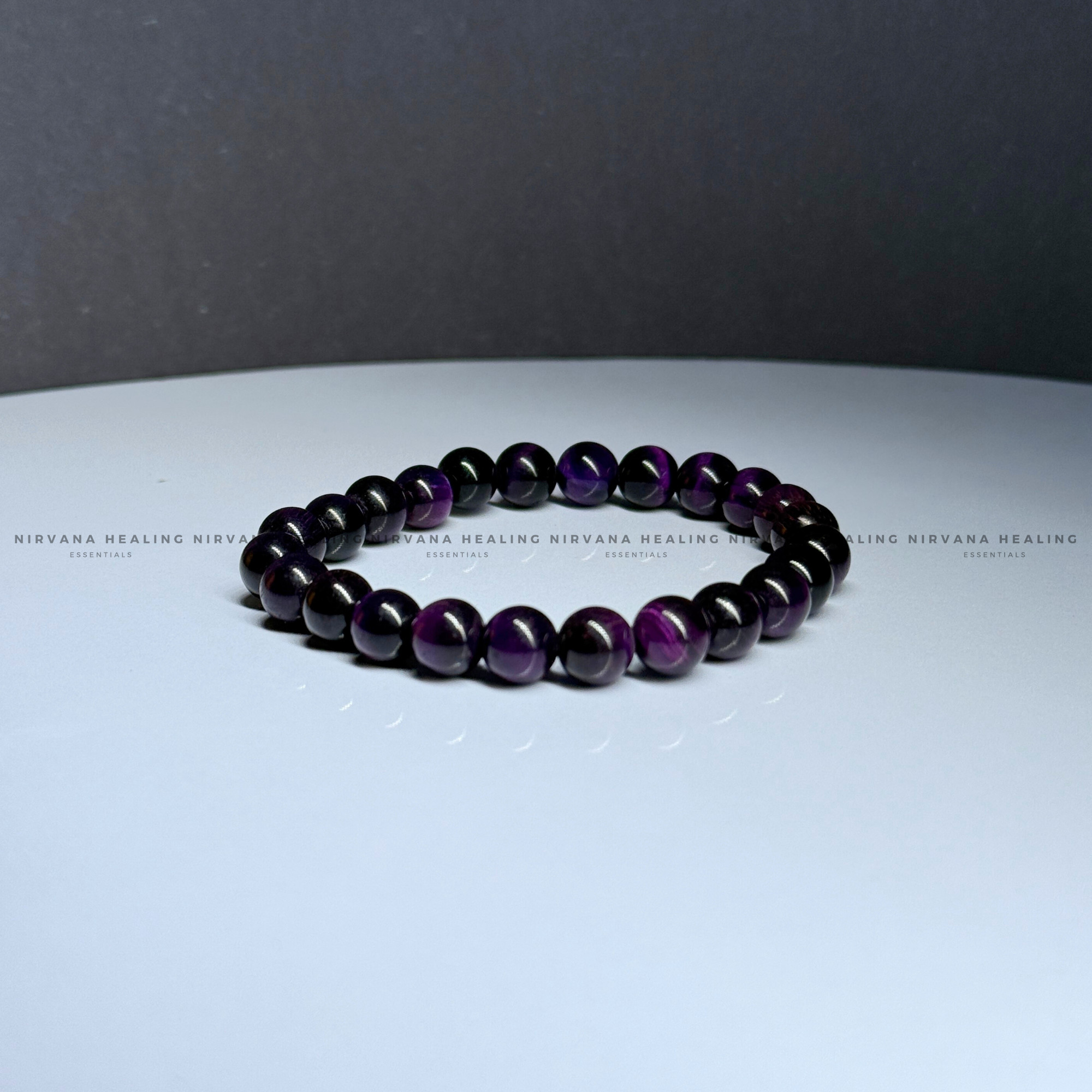 AMETHYST ROUND BEADED BRACELET (Meditation, Stress Reduction, Intuition and Manifestation) - Image 3