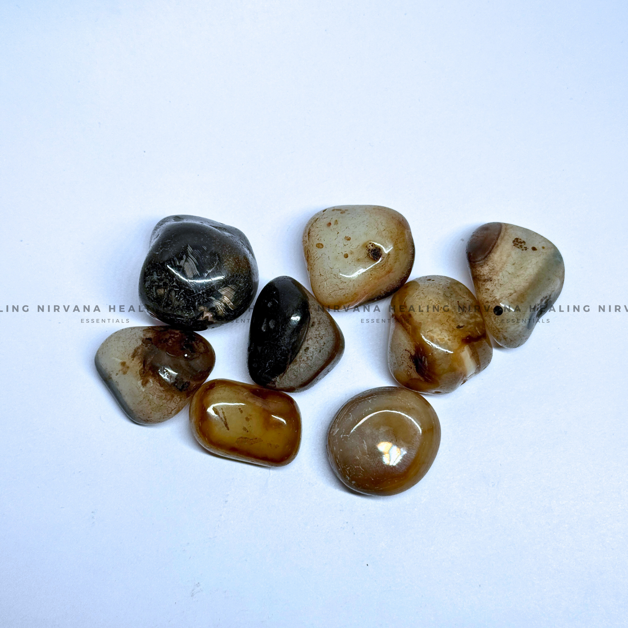 BROWN HAKIK SULEMANI TUMBLE STONES (Evil Eye Protection, Grounding And Energy Shielding). - Image 2