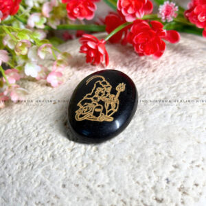 BLACK TOURMALINE MAHADEV ZIBU COIN (Protection, Grounding, Shielding And Growth)