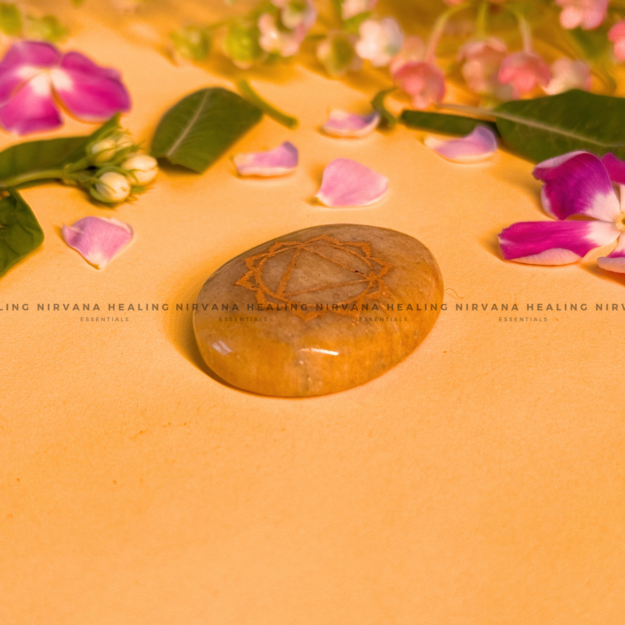 MANIPUR CHAKRA YELLOW AVENTURINE ZIBU COIN (Joy, Leadership And Empowerment).