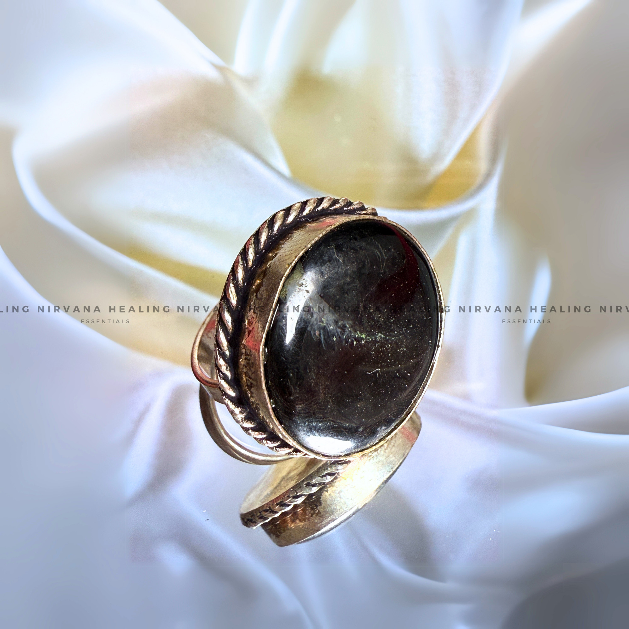 HAKIK SULEMANI BLACK ROUND RING (Evil Eye Protection, Grounding and Energy Shielding). - Image 4
