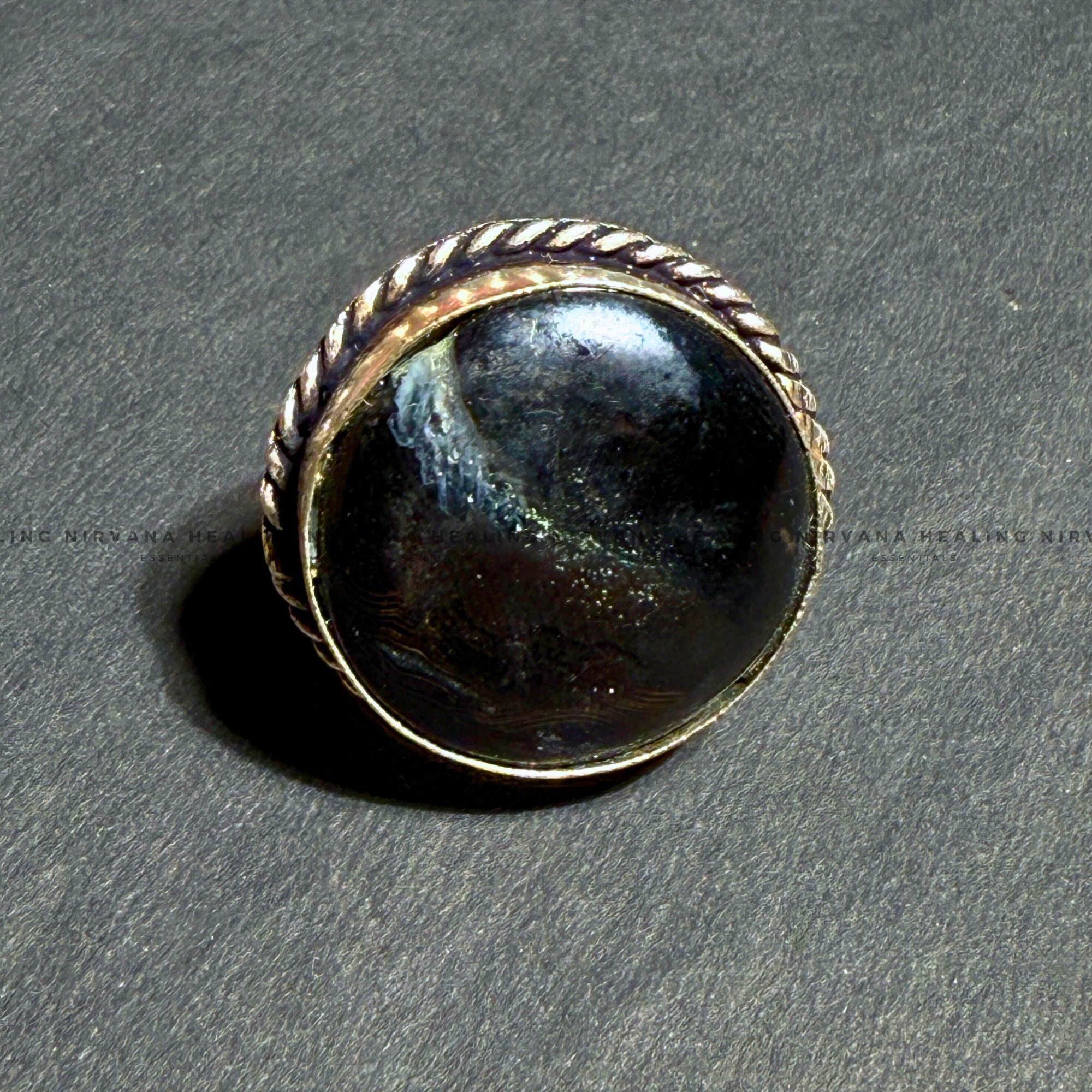 HAKIK SULEMANI BLACK ROUND RING (Evil Eye Protection, Grounding and Energy Shielding). - Image 2
