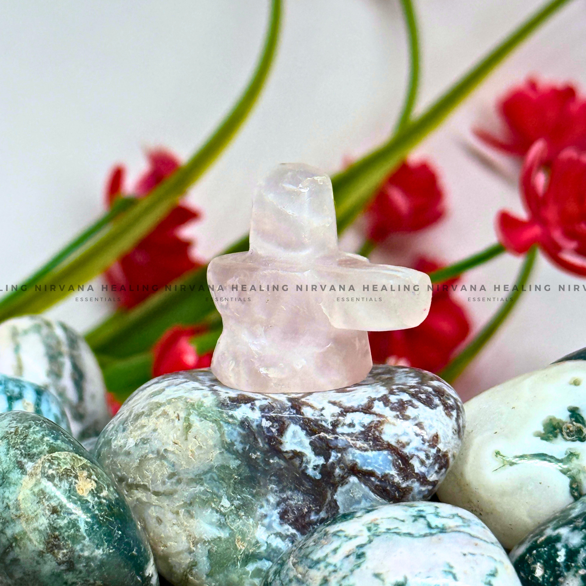 ROSE QUARTZ SHIVLING (1 Inch) (Love, Romance, Relationship, Emotion And Balance)