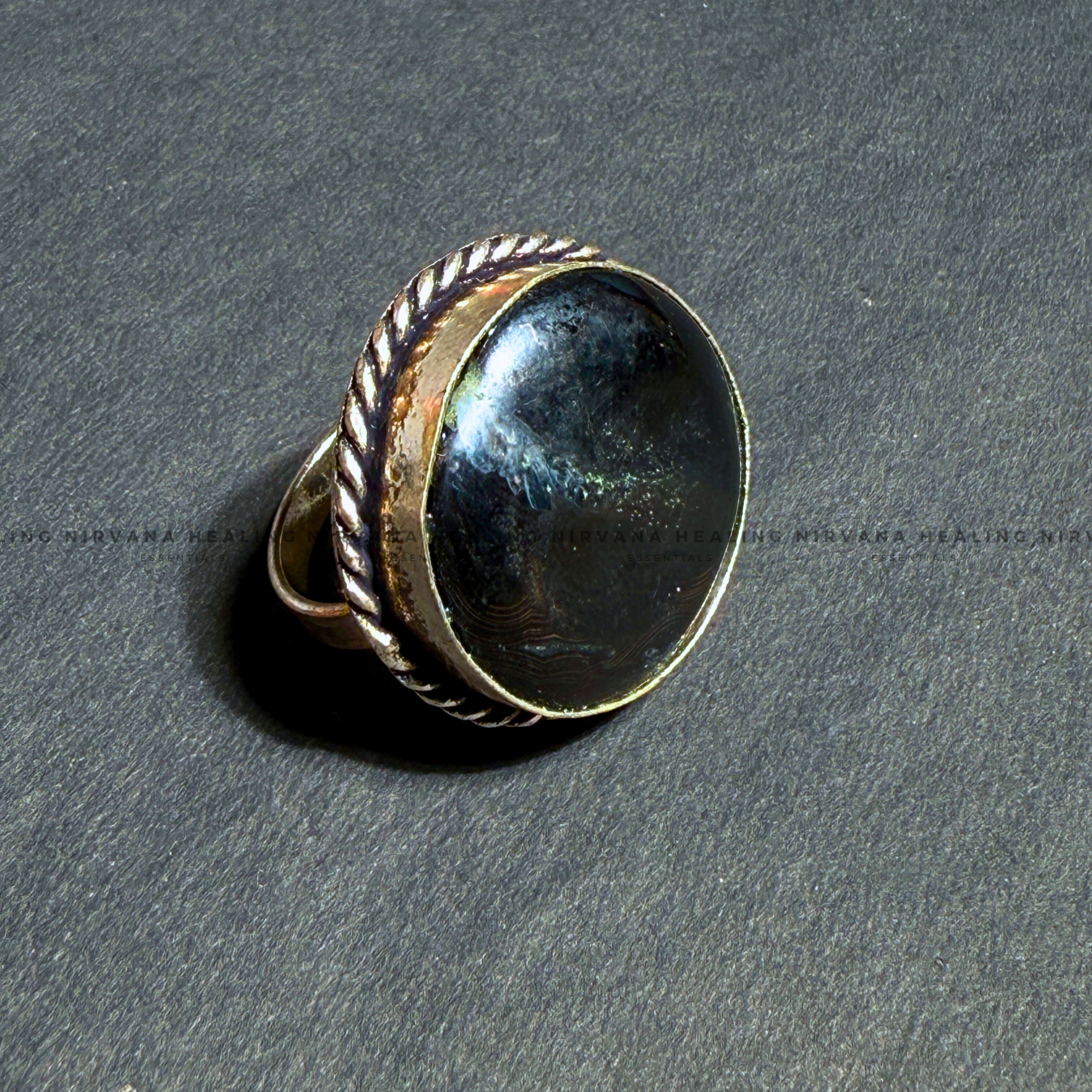 HAKIK SULEMANI BLACK ROUND RING (Evil Eye Protection, Grounding and Energy Shielding). - Image 5