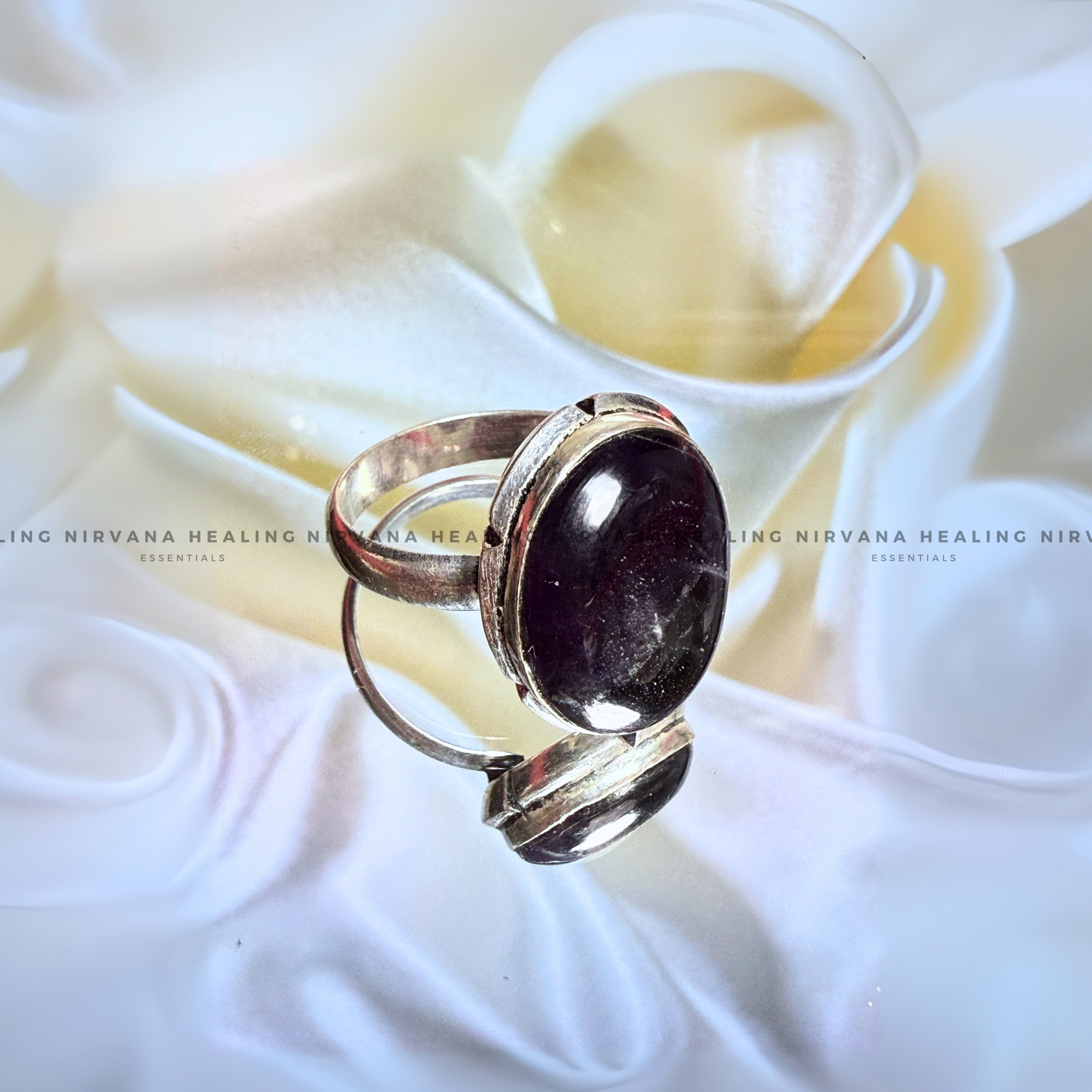 AMETHYST OVAL RING (Meditation, Stress Reduction, Intuition and Manifestation) - Image 5