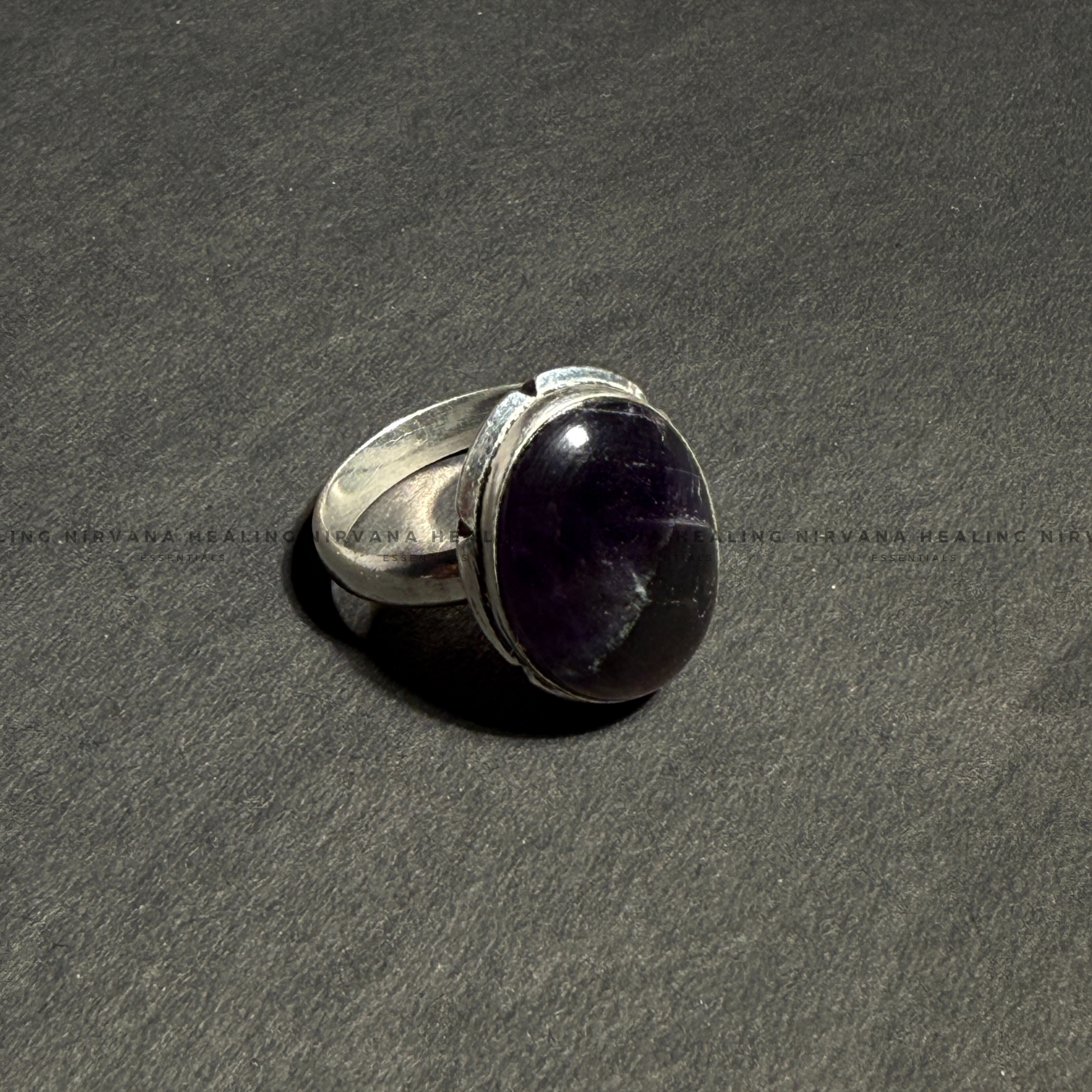 AMETHYST OVAL RING (Meditation, Stress Reduction, Intuition and Manifestation) - Image 2