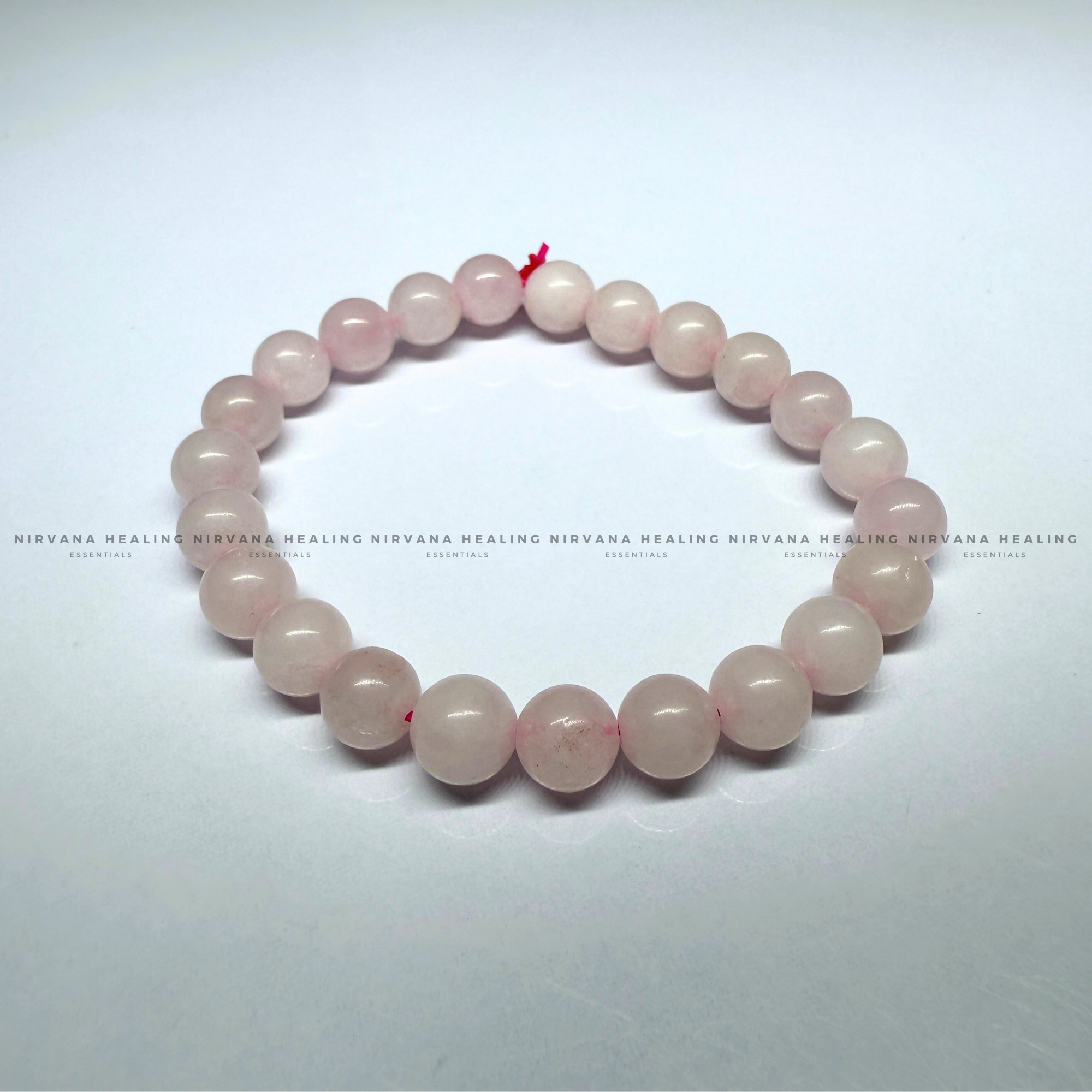 ROSE QUARTZ ROUND BEADED BRACELET (Love, Romance, Relationship, Emotion And Balance) - Image 2