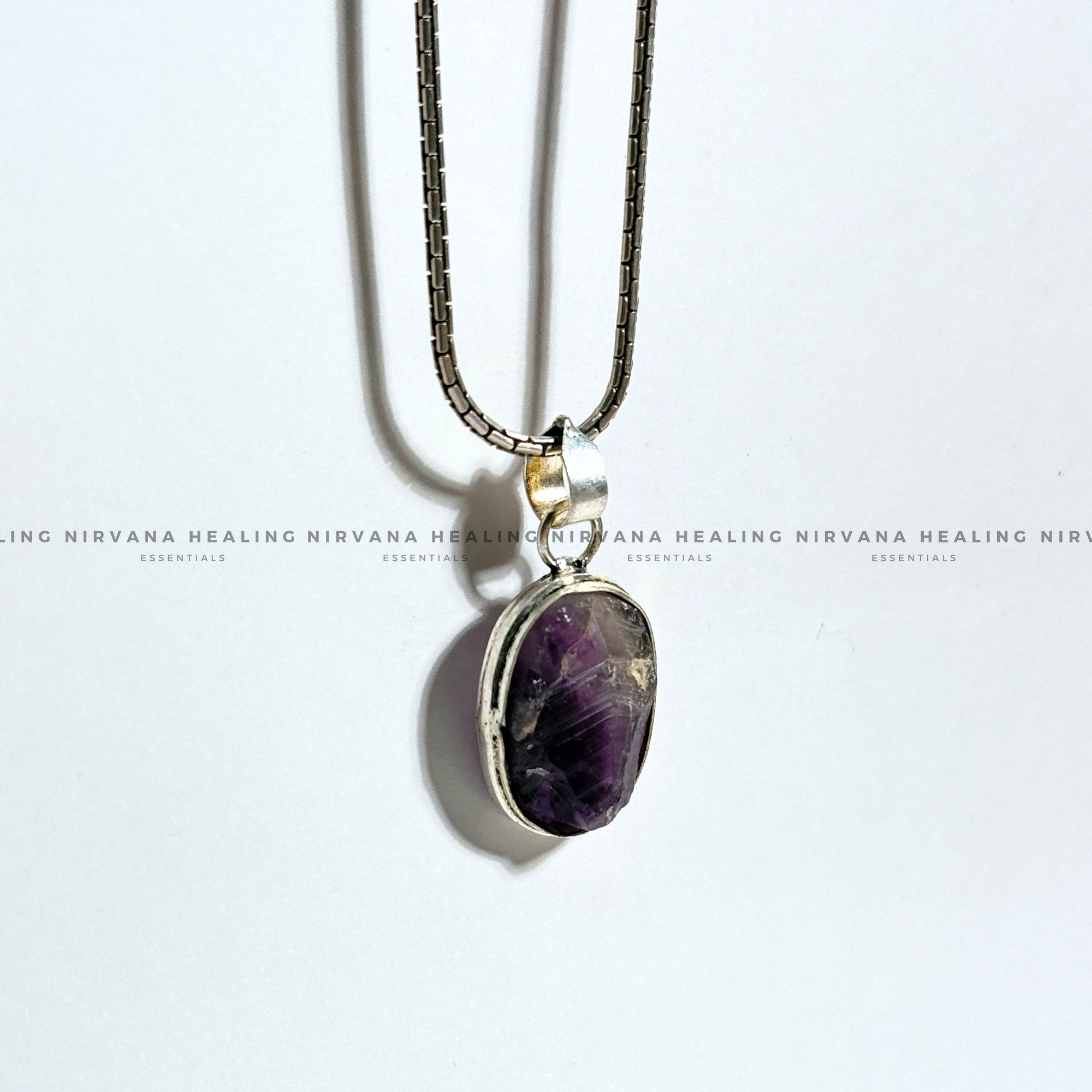 AMETHYST RAW PENDANT (Meditation, Stress Reduction, Intuition And Manifestation)
- Image 6