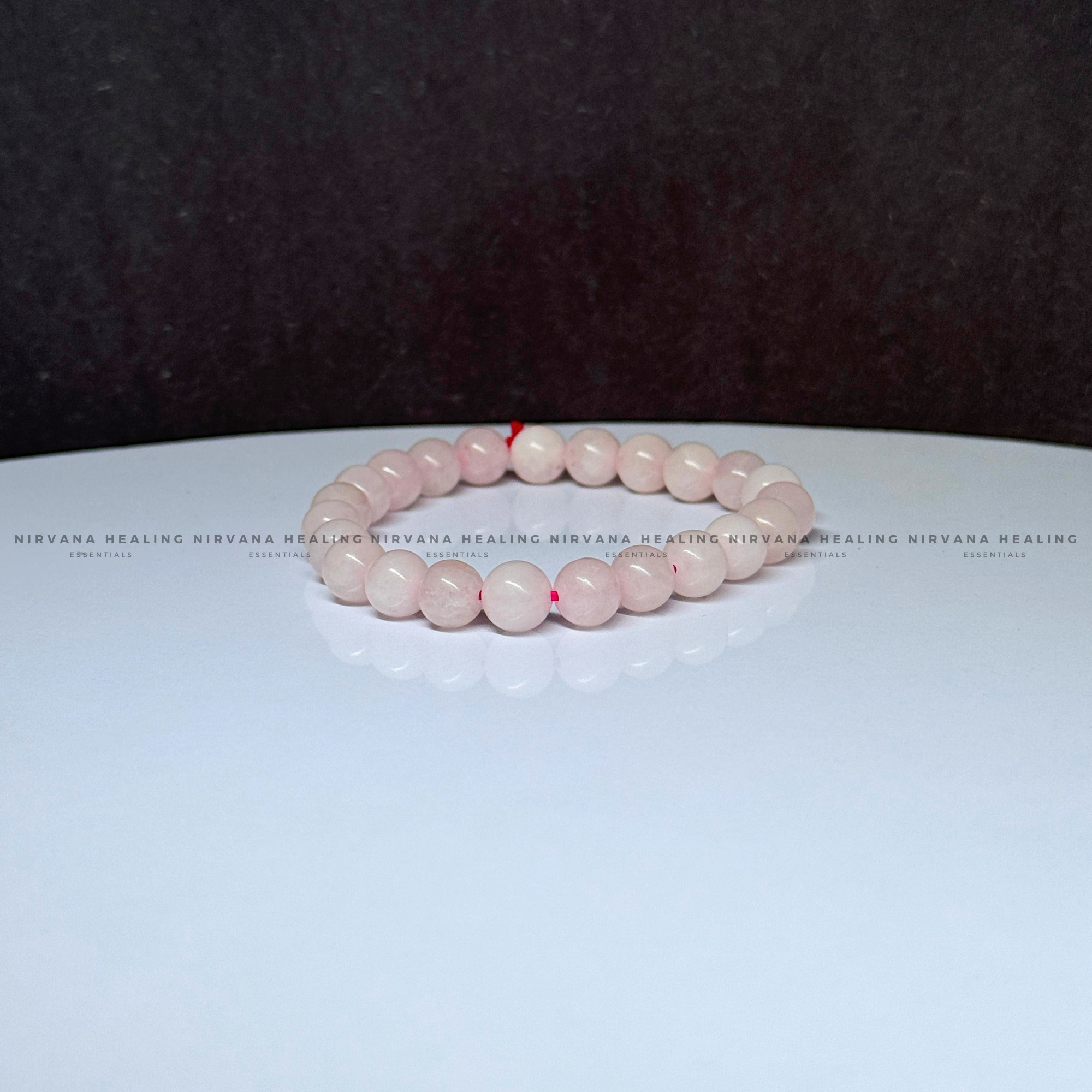 ROSE QUARTZ ROUND BEADED BRACELET (Love, Romance, Relationship, Emotion And Balance) - Image 3