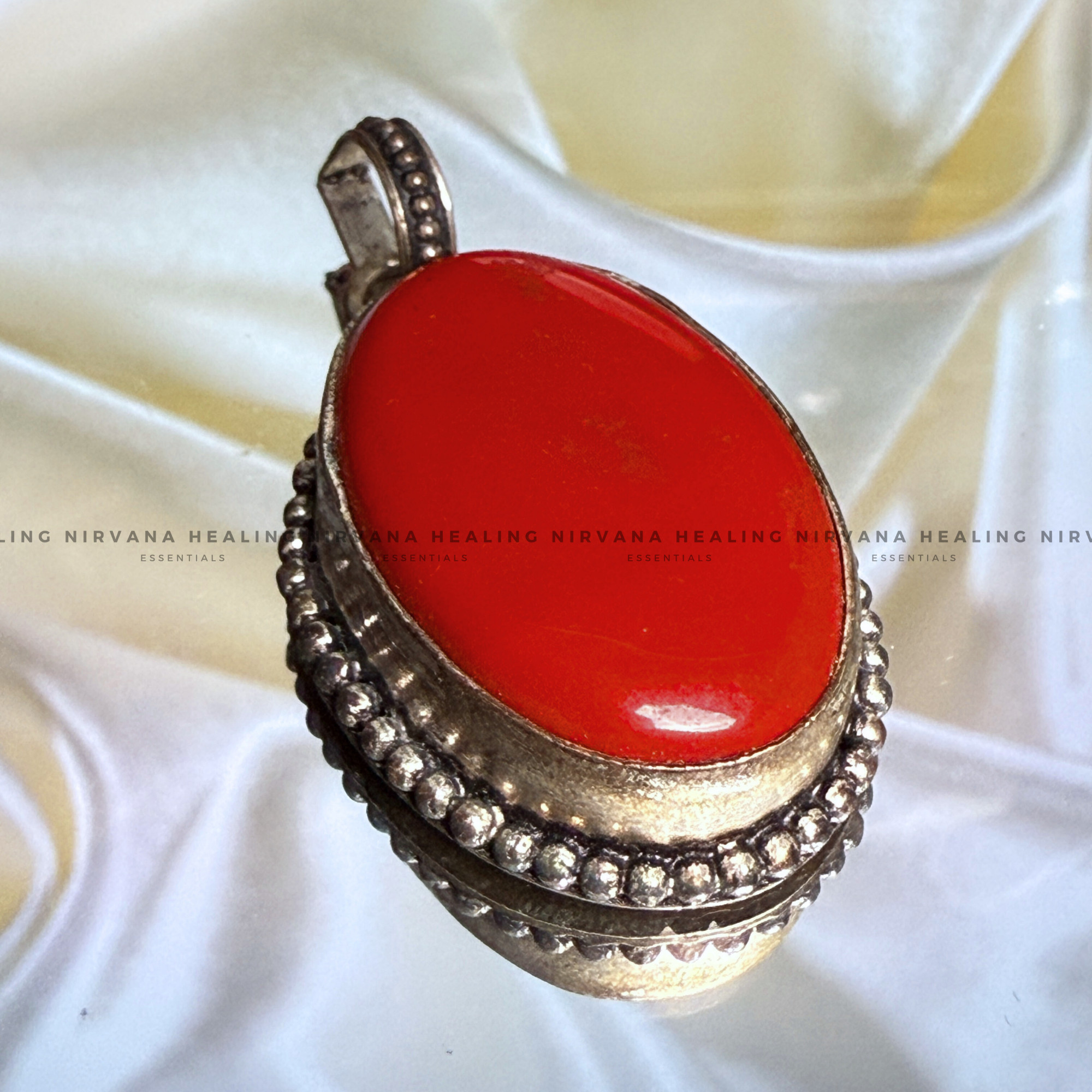 RED CORAL JADE PENDANT (Courage, Strength And Vitality)
