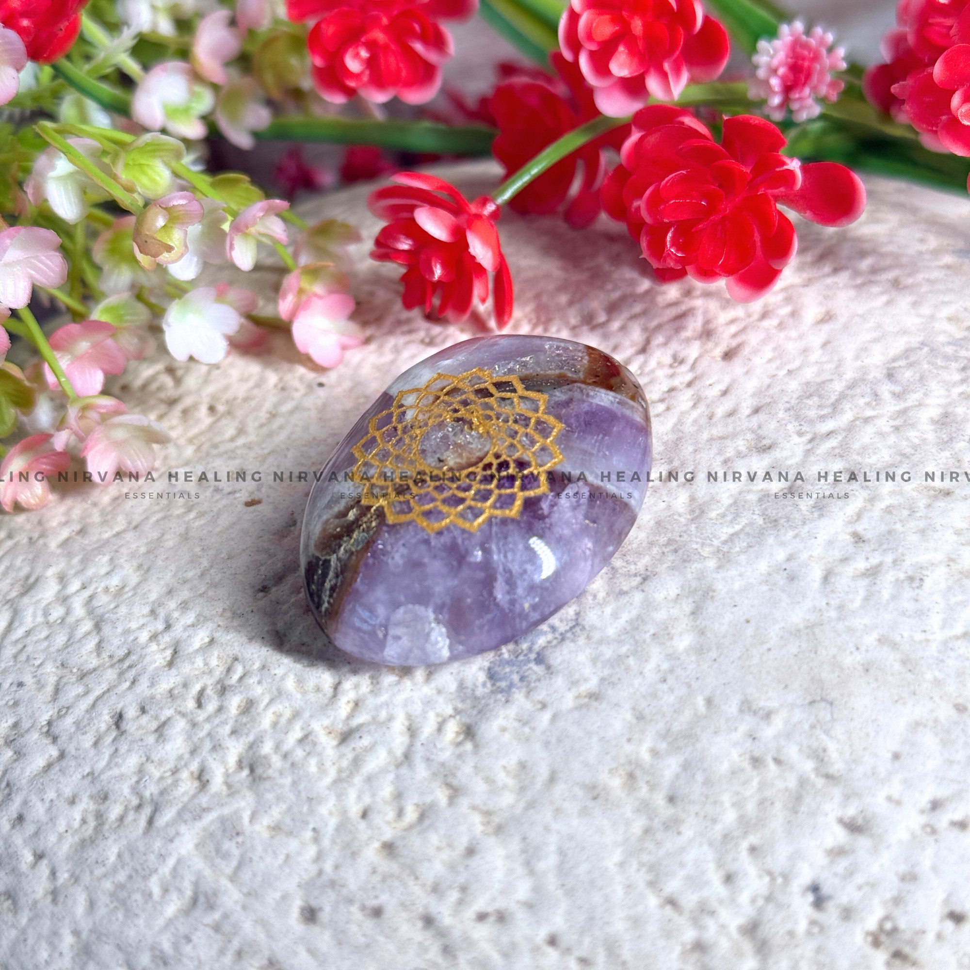 AMETHYST CROWN CHAKRA ZIBU COIN (Meditation, Stress Reduction, Intuition And Manifestation) - Image 2