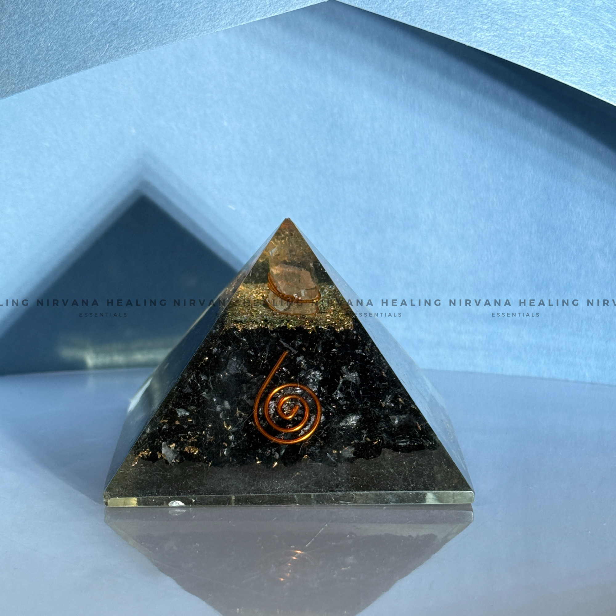 BLACK AGATE 5 ELEMENT PYRAMID (Grounding, Protection, Success And Courage) - Image 3