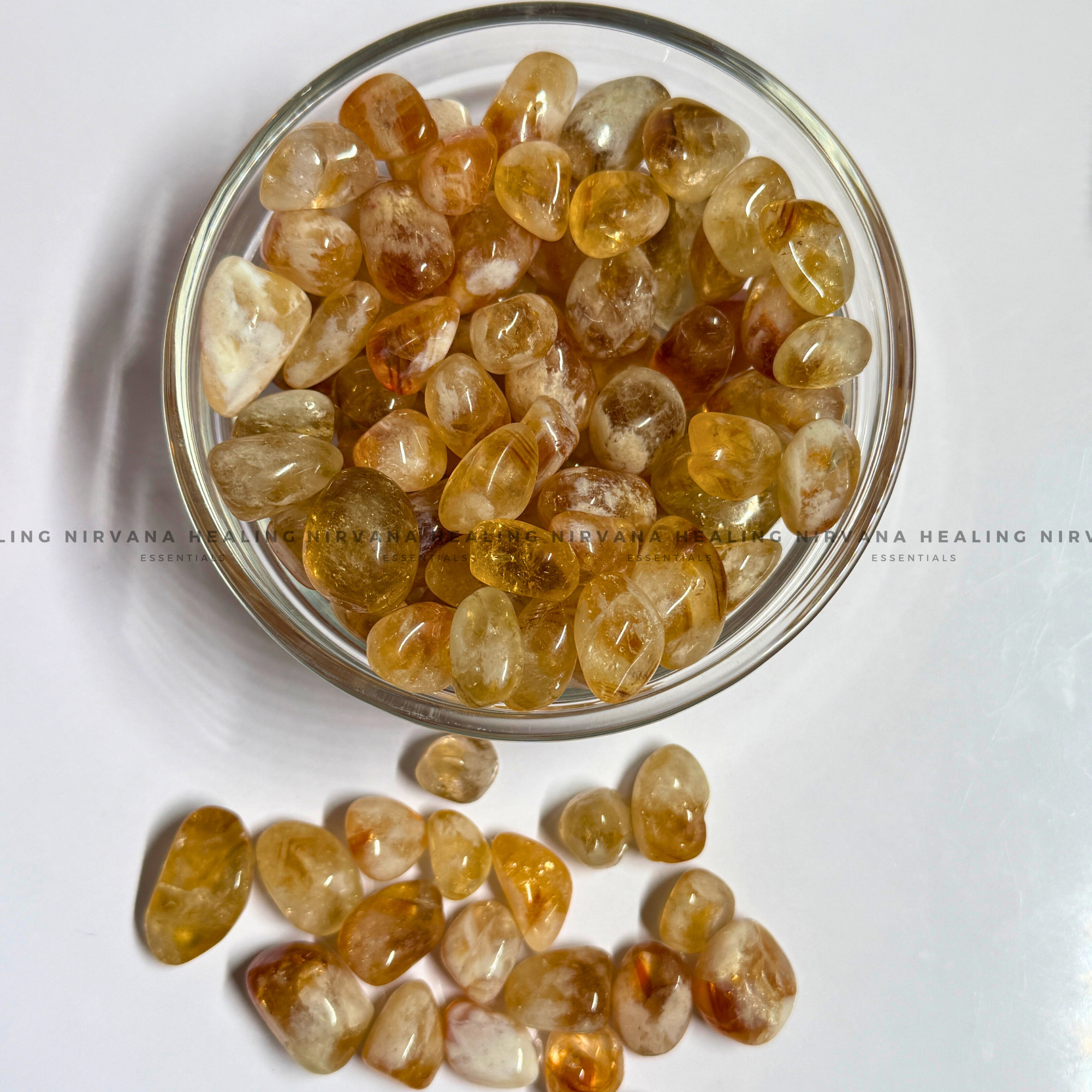 CITRINE TUMBLE STONES (Abundance, Creativity, Success And Confidence).