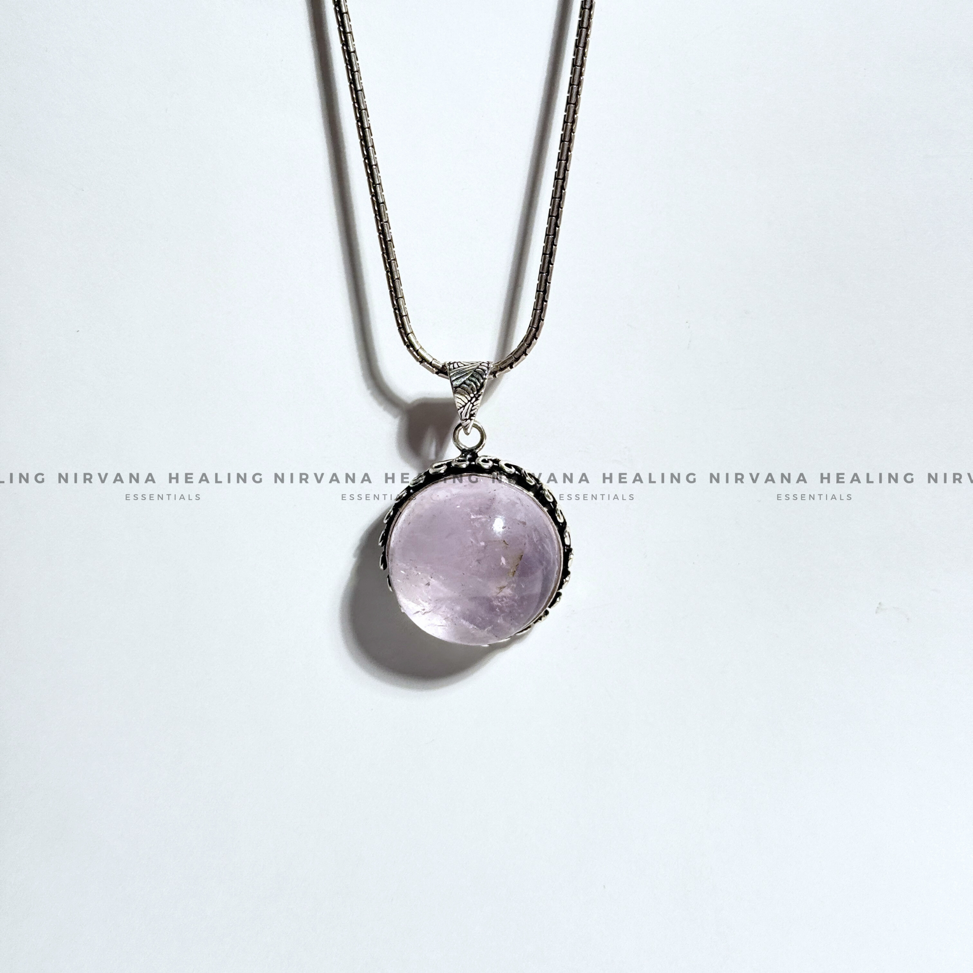 AURA QUARTZ ROUND PENDANT (Energy Amplifier, Aura Cleanser And Protection) - Image 5