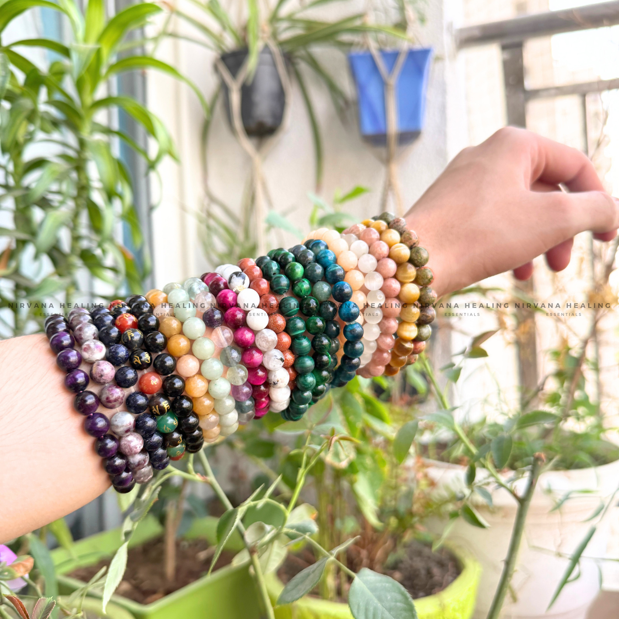 GREEN JADE ROUND BEADED BRACELET (Luck, Harmony, Peace And Abundance) - Image 5