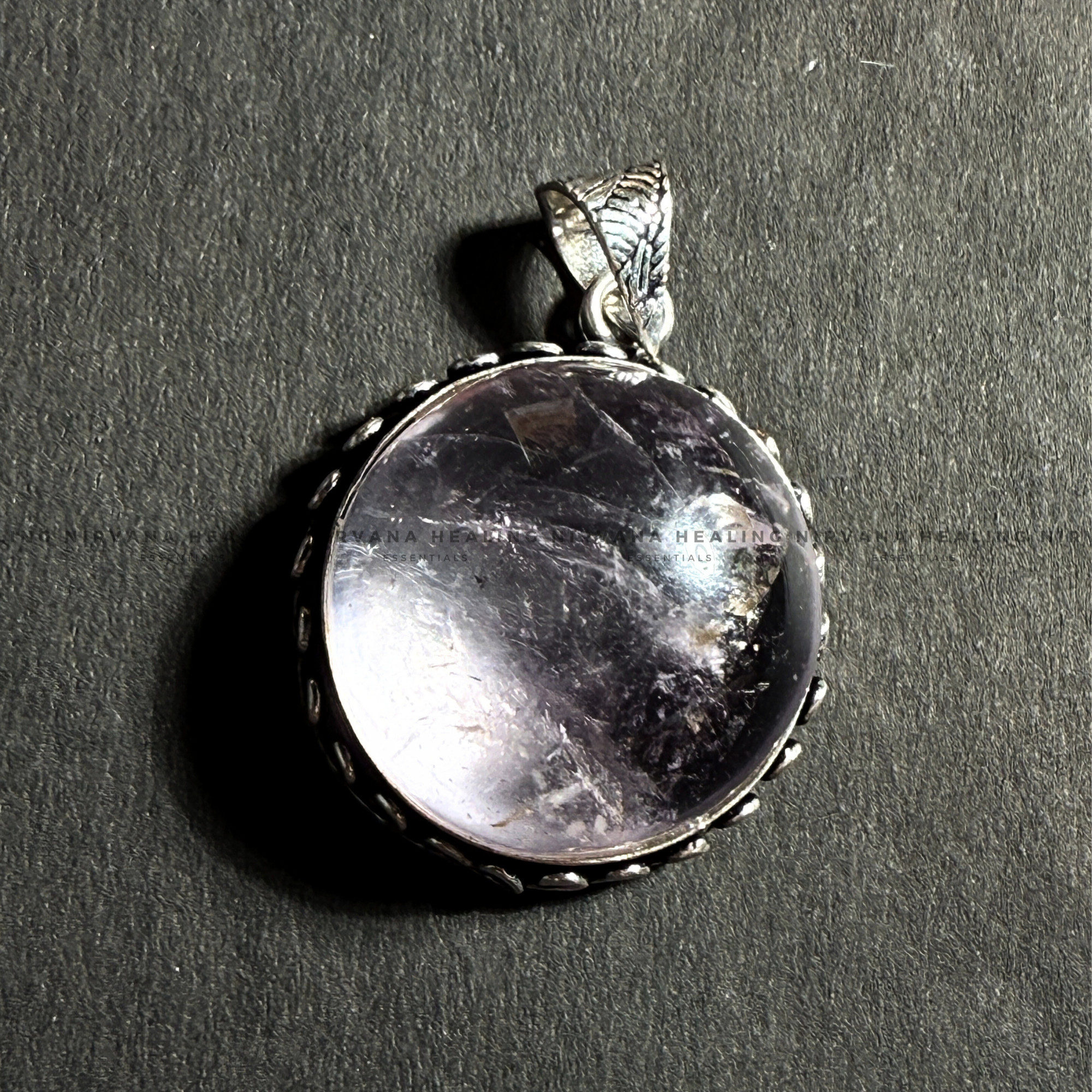AURA QUARTZ ROUND PENDANT (Energy Amplifier, Aura Cleanser And Protection) - Image 6