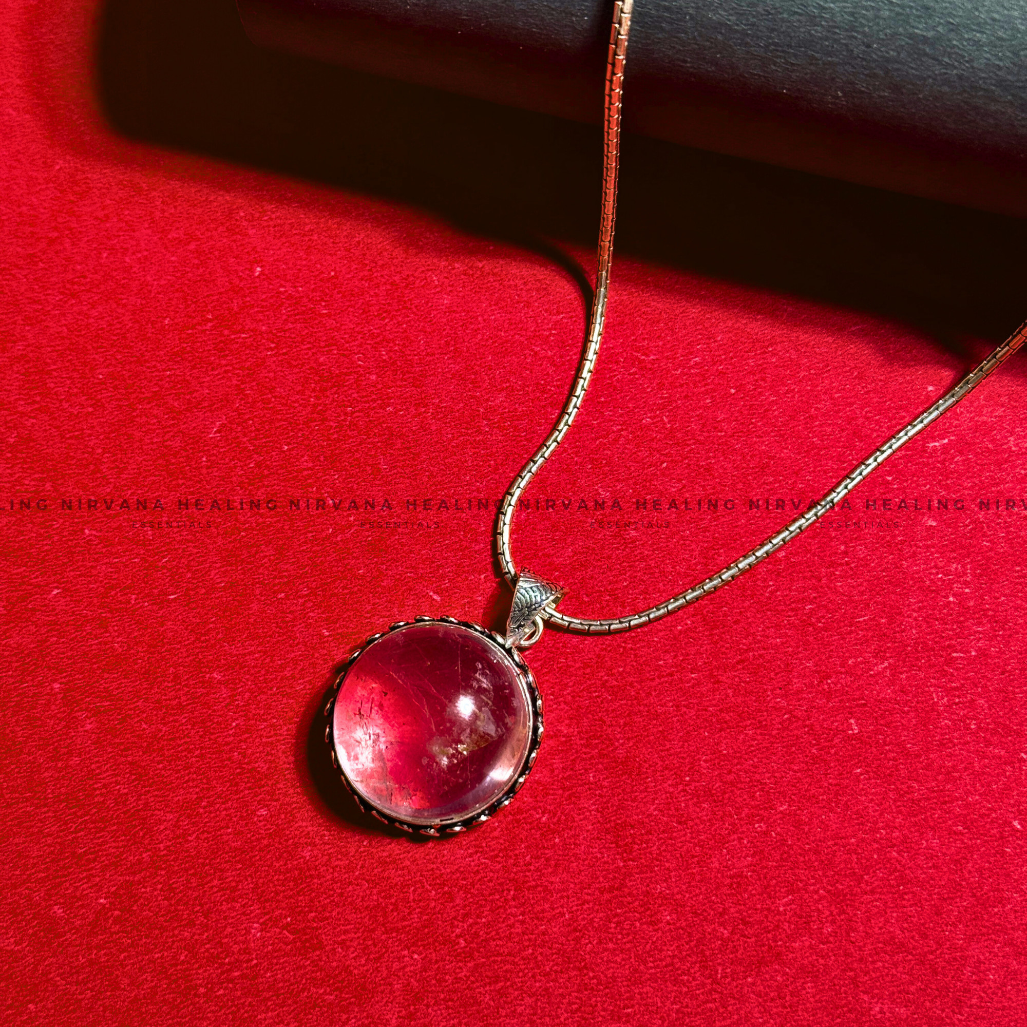 AURA QUARTZ ROUND PENDANT (Energy Amplifier, Aura Cleanser And Protection) - Image 8