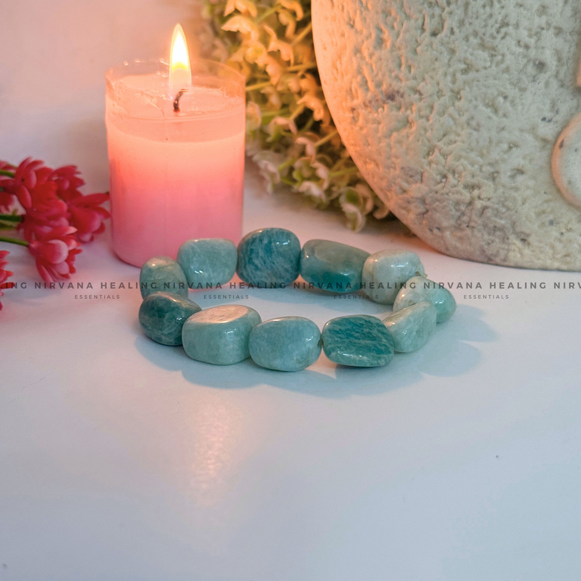 AMAZONITE TUMBLE BRACELET (Balance, Truth, Hope And Courage)
- Image 2