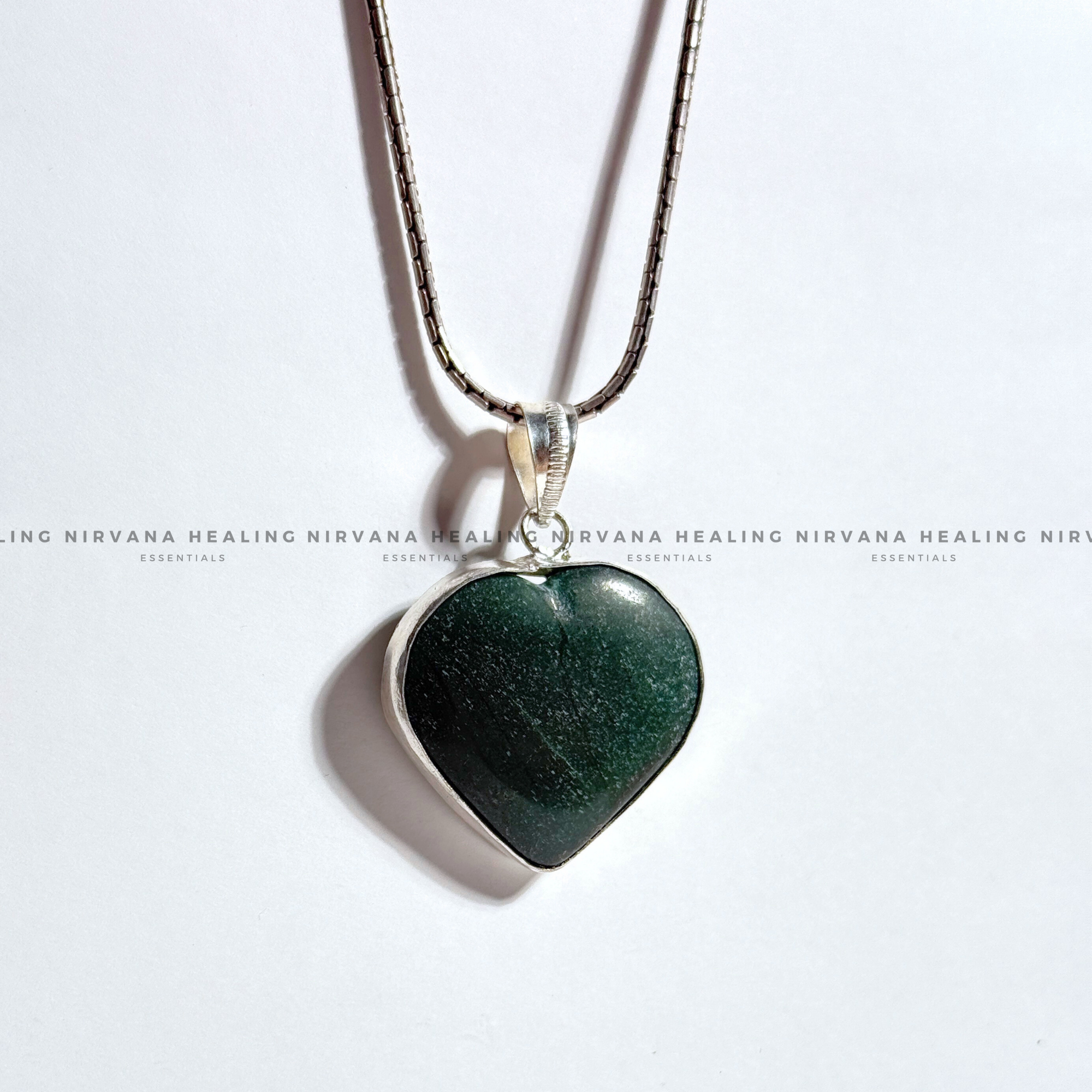 MARKAJ GREEN HEART SHAPED PENDANT (Protection, Luck And Intuition) - Image 8