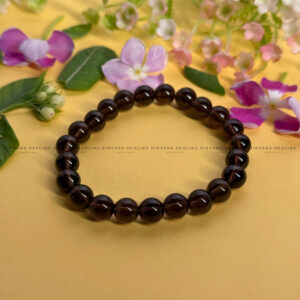 GARNET ROUND BEADED BRACELET (Commitment, Passion, Grounding, Courage)