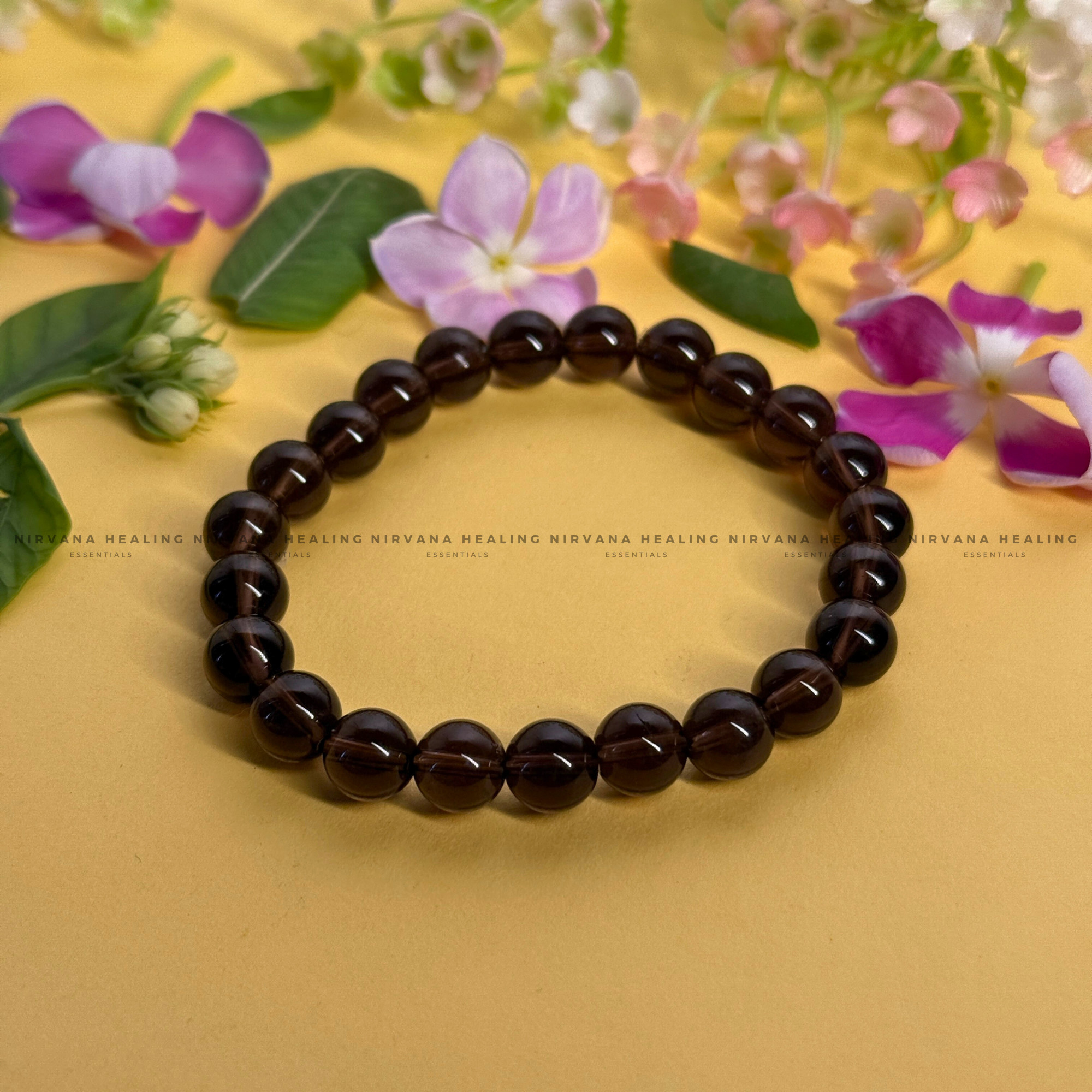 GARNET ROUND BEADED BRACELET (Commitment, Passion, Grounding, Courage)