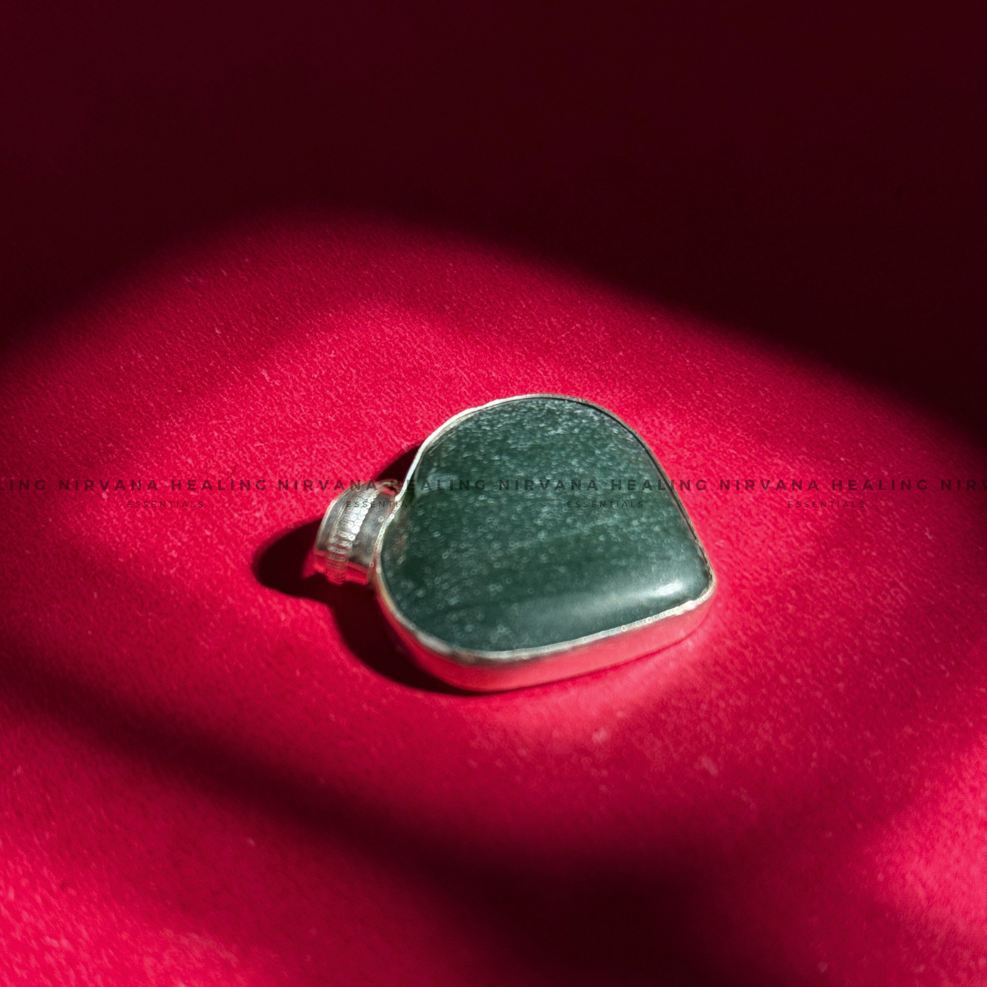 MARKAJ GREEN HEART SHAPED PENDANT (Protection, Luck And Intuition) - Image 6