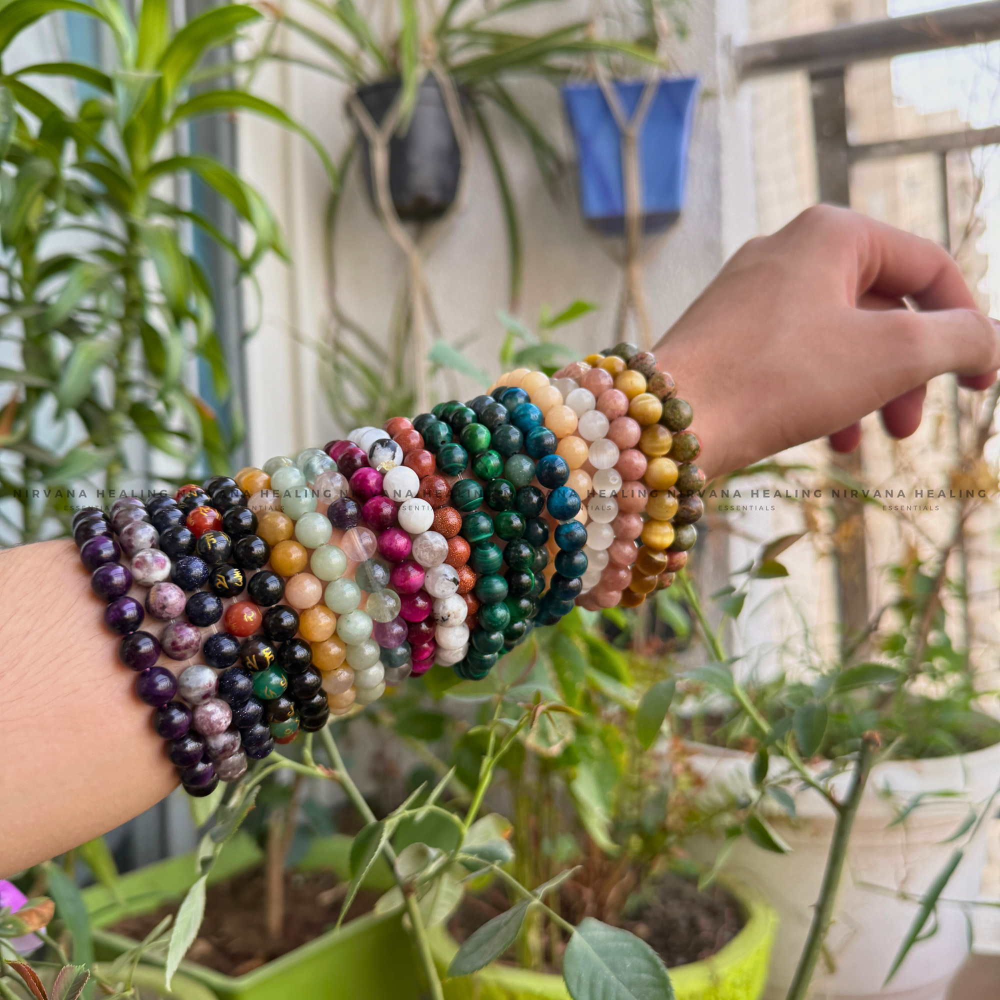 GARNET ROUND BEADED BRACELET (Commitment, Passion, Grounding, Courage) - Image 5
