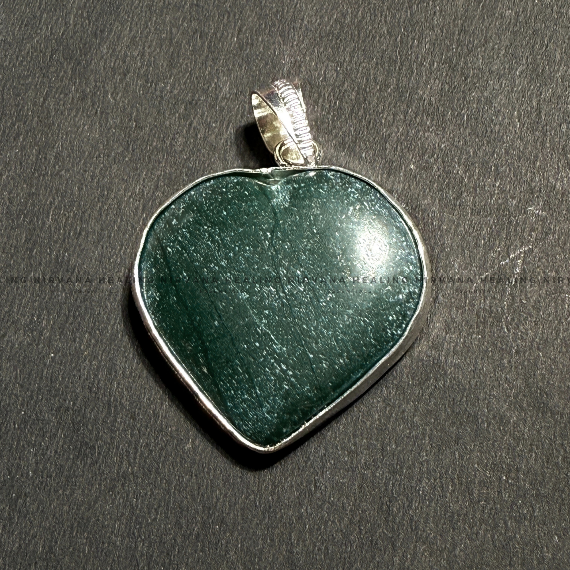 MARKAJ GREEN HEART SHAPED PENDANT (Protection, Luck And Intuition) - Image 2