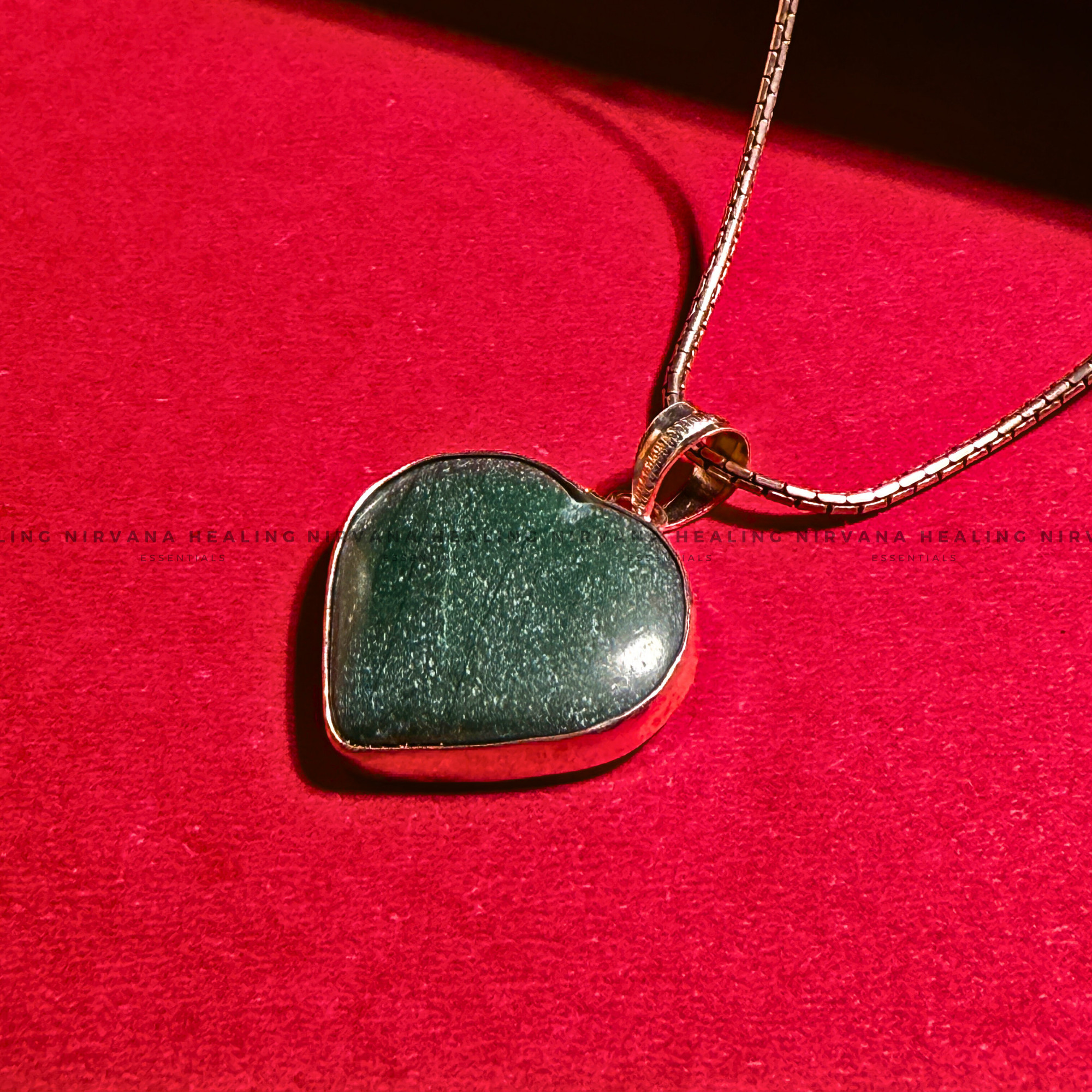 MARKAJ GREEN HEART SHAPED PENDANT (Protection, Luck And Intuition) - Image 7