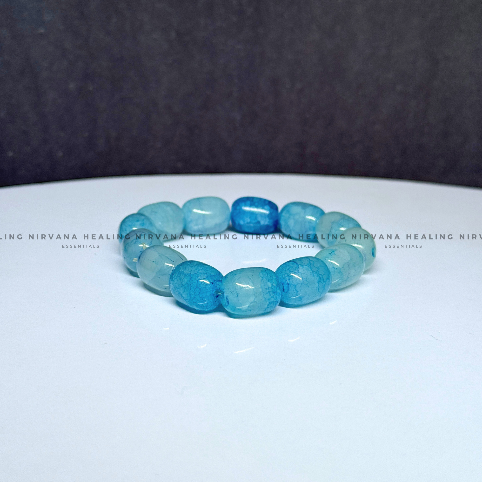 BLUE APATITE OVAL BEADED BRACELET
(Goal Setting, Motivation, Manifestation, Communication).
- Image 3