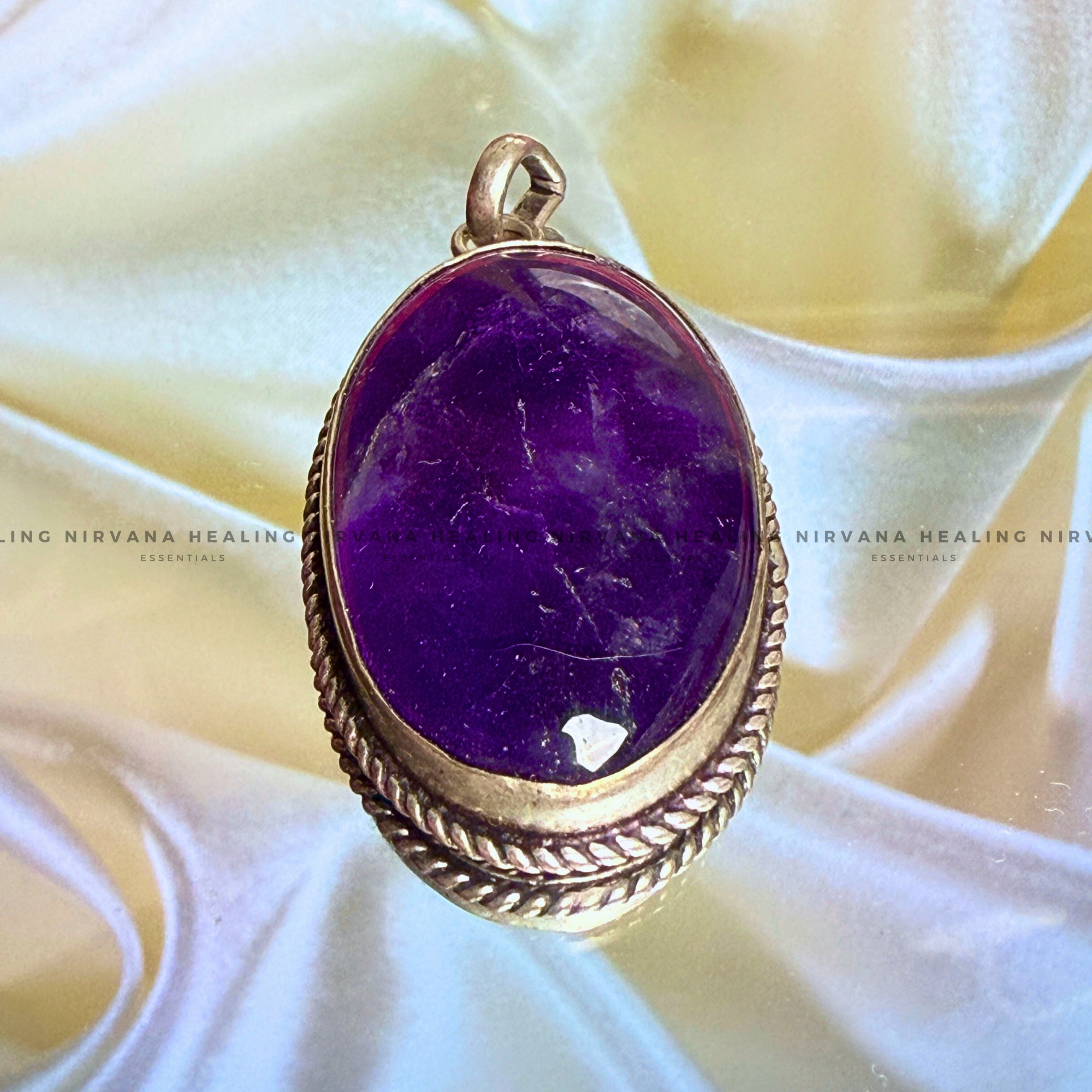 AMETHYST OVAL SHAPED PENDANT (Meditation, Stress Reduction, Intuition And Manifestation)
- Image 6