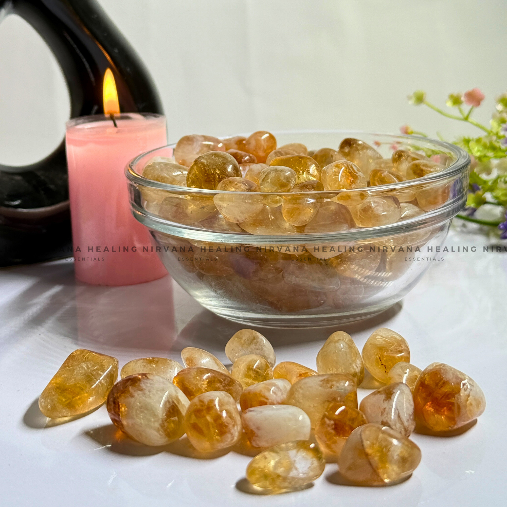 CITRINE TUMBLE STONES (Abundance, Creativity, Success And Confidence).
- Image 4
