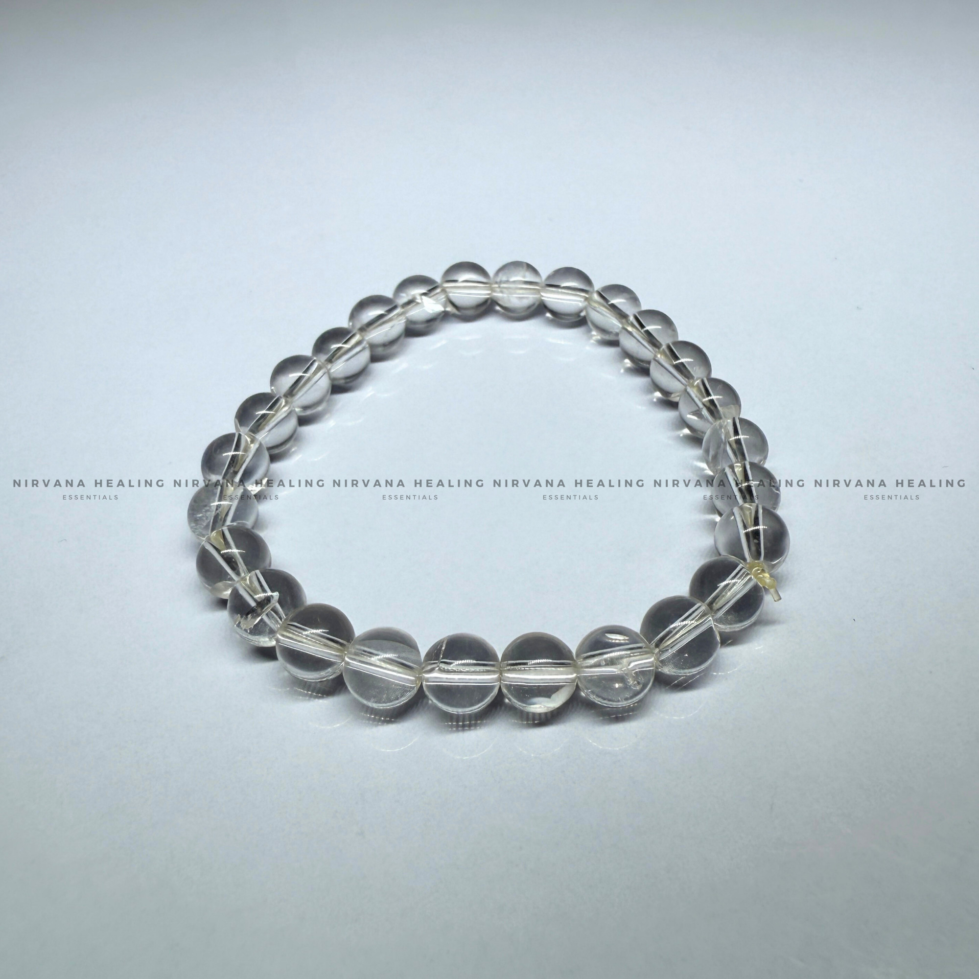 CLEAR QUARTZ ROUND BEADED BRACELET (Mental Clarity, Master Healer And Energy Amplifier) - Image 3
