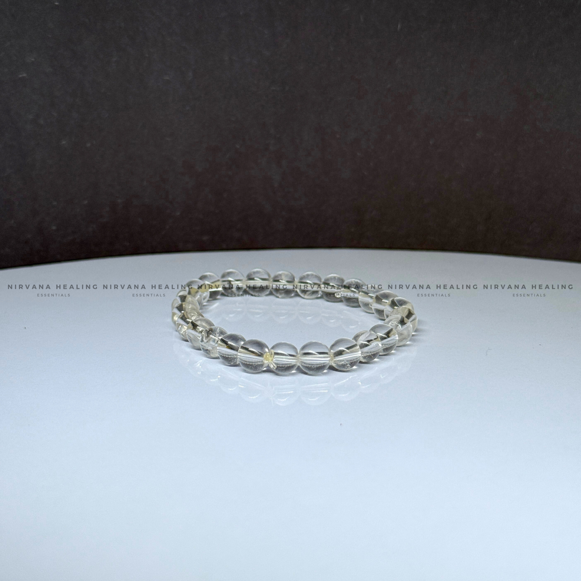 CLEAR QUARTZ ROUND BEADED BRACELET (Mental Clarity, Master Healer And Energy Amplifier) - Image 2