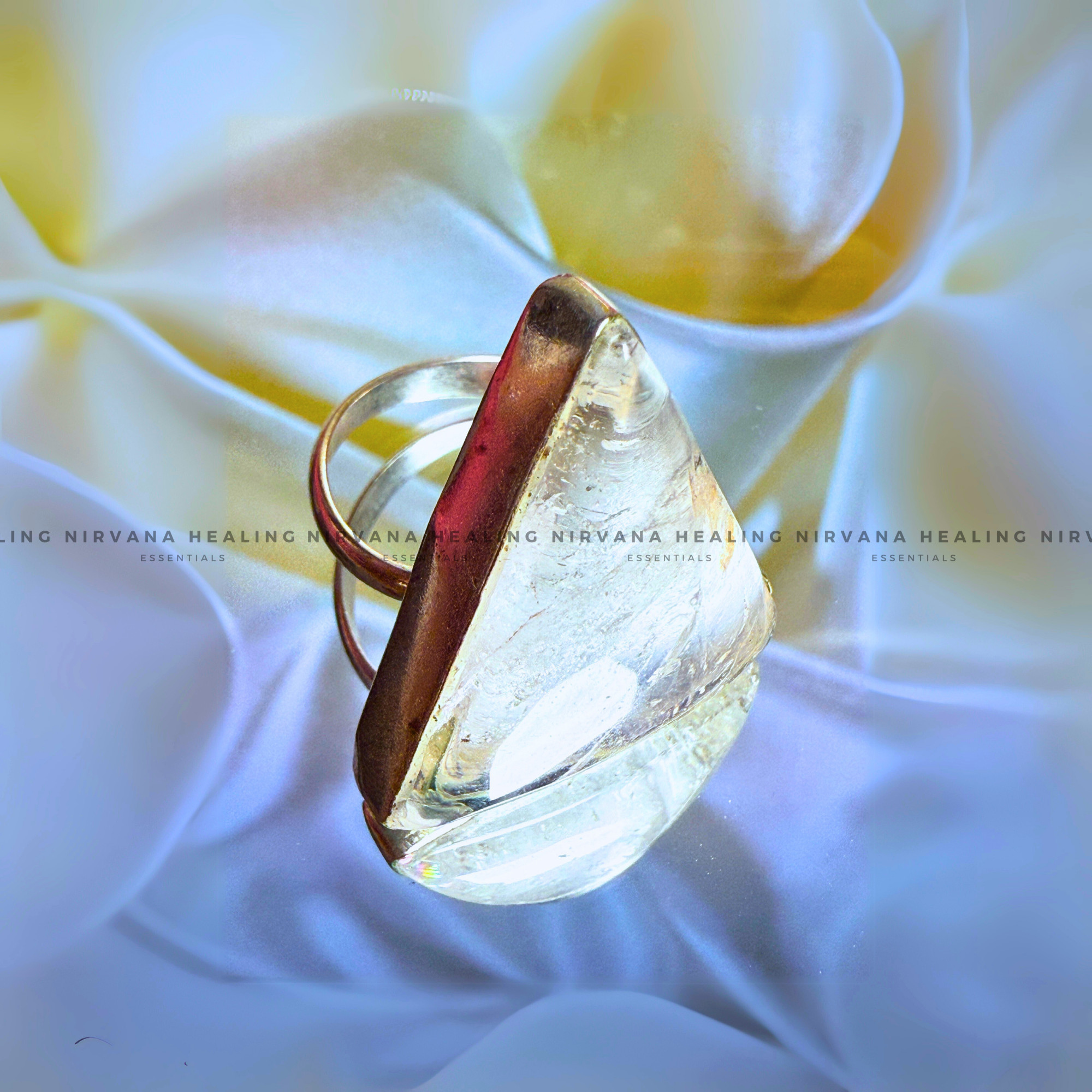 CLEAR QUARTZ TRIANGULAR RING (Mental Clarity, Master Healer And Energy Amplifier)
- Image 3