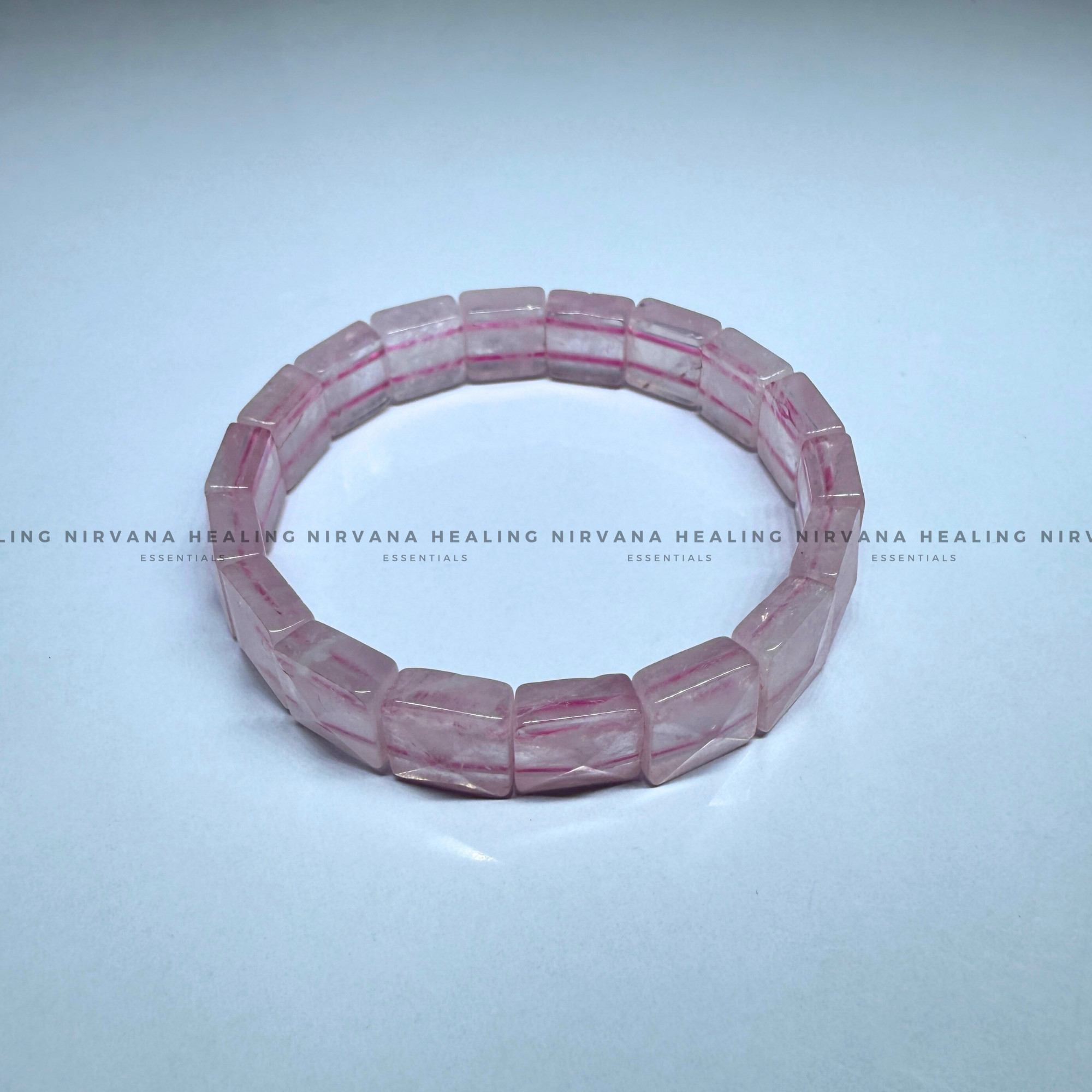 ROSE QUARTZ PYRAMID BRACELET (Love, Romance, Relationship, Emotion And Balance) - Image 2