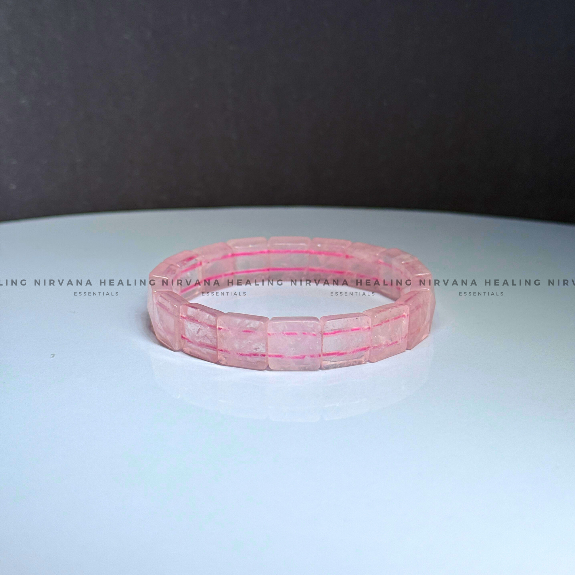 ROSE QUARTZ PYRAMID BRACELET (Love, Romance, Relationship, Emotion And Balance) - Image 3