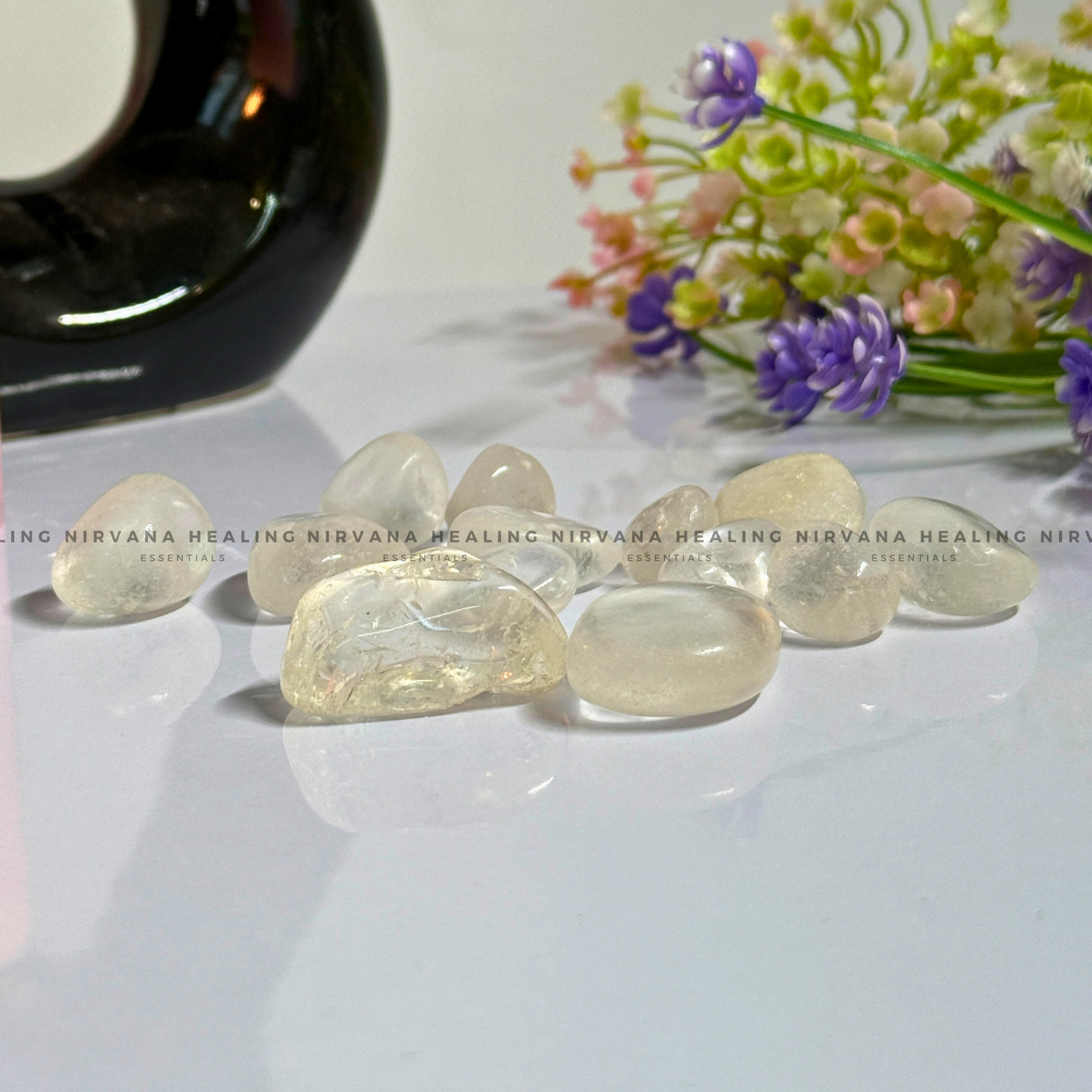 CLEAR QUARTZ TUMBLE STONES (Mental Clarity, Master Healer And Energy Amplifier).
- Image 2