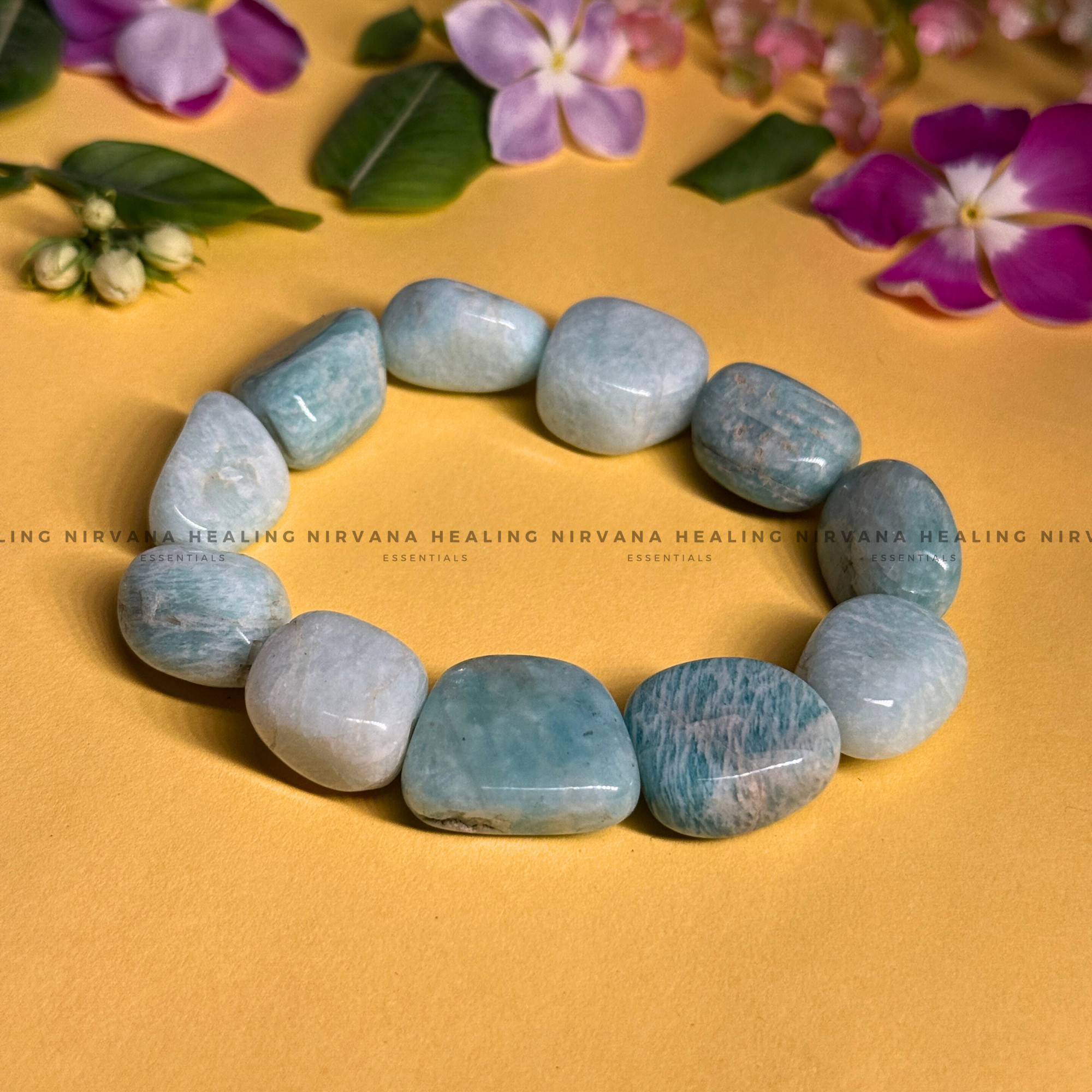 AMAZONITE TUMBLE BRACELET (Balance, Truth, Hope And Courage)