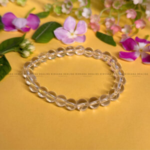 CLEAR QUARTZ ROUND BEADED BRACELET (Mental Clarity, Master Healer And Energy Amplifier)