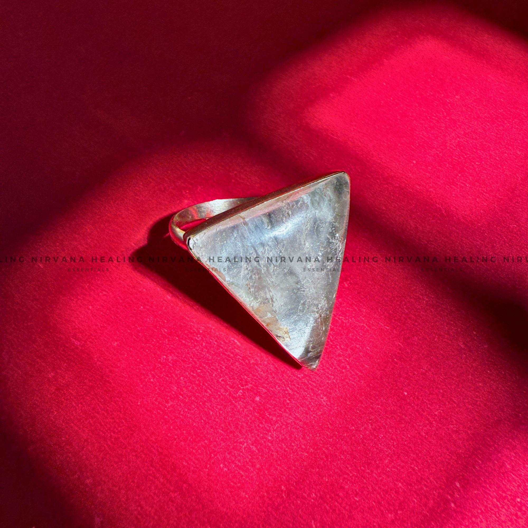 CLEAR QUARTZ TRIANGULAR RING (Mental Clarity, Master Healer And Energy Amplifier)
- Image 5