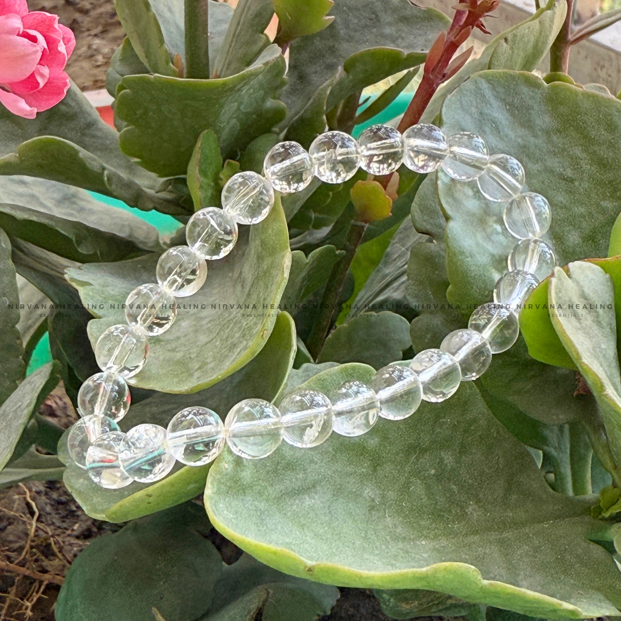 CLEAR QUARTZ ROUND BEADED BRACELET (Mental Clarity, Master Healer And Energy Amplifier) - Image 5