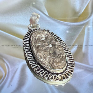 PYRITE OVAL SHAPED PENDANT (Money Magnet, Prosperity, Fame And Abundance). 