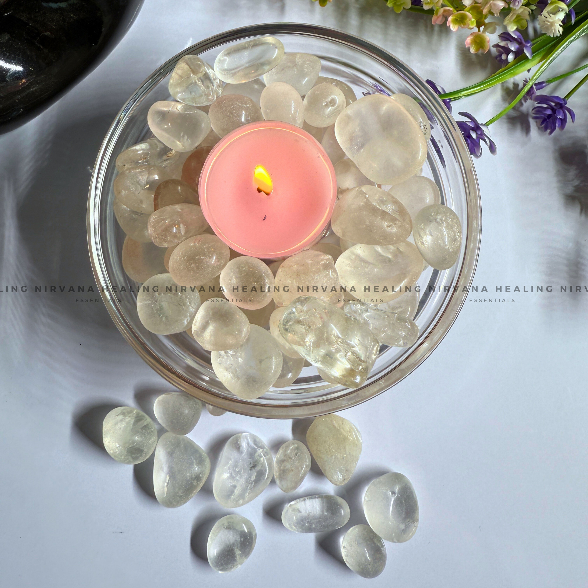 CLEAR QUARTZ TUMBLE STONES (Mental Clarity, Master Healer And Energy Amplifier).
- Image 4