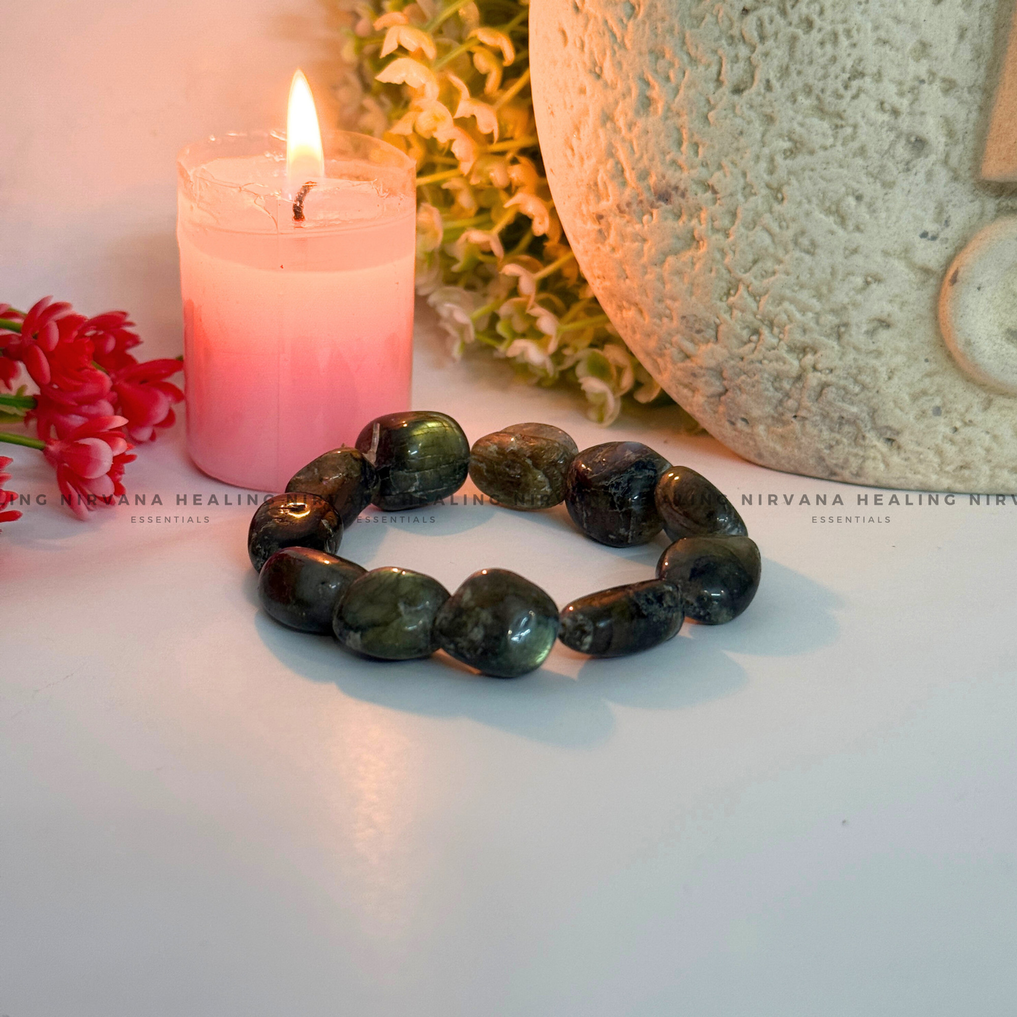 LABRADORITE TUMBLE BRACELET (Intuition, Inner Power And Transformation).
- Image 3