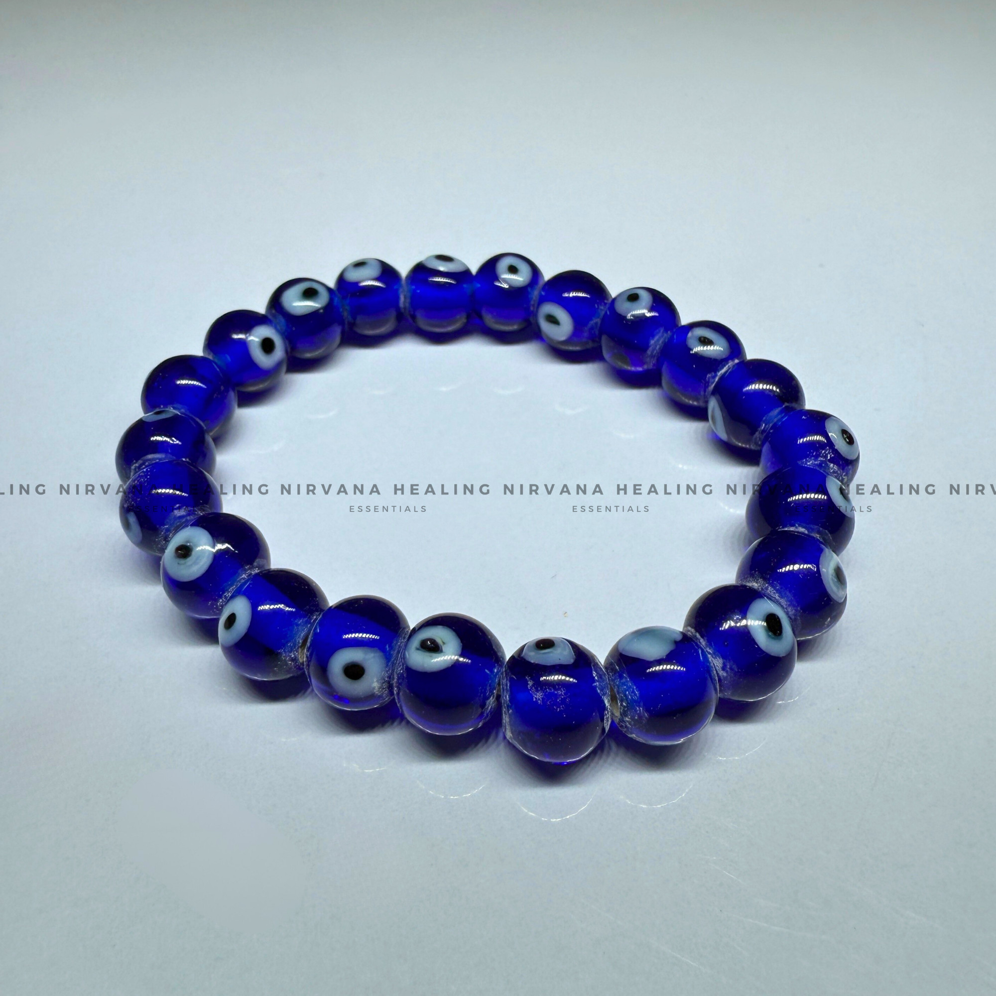 EVIL EYE ROUND BEADED BRACELET (Calm, Protection, Spiritual Balance) - Image 4