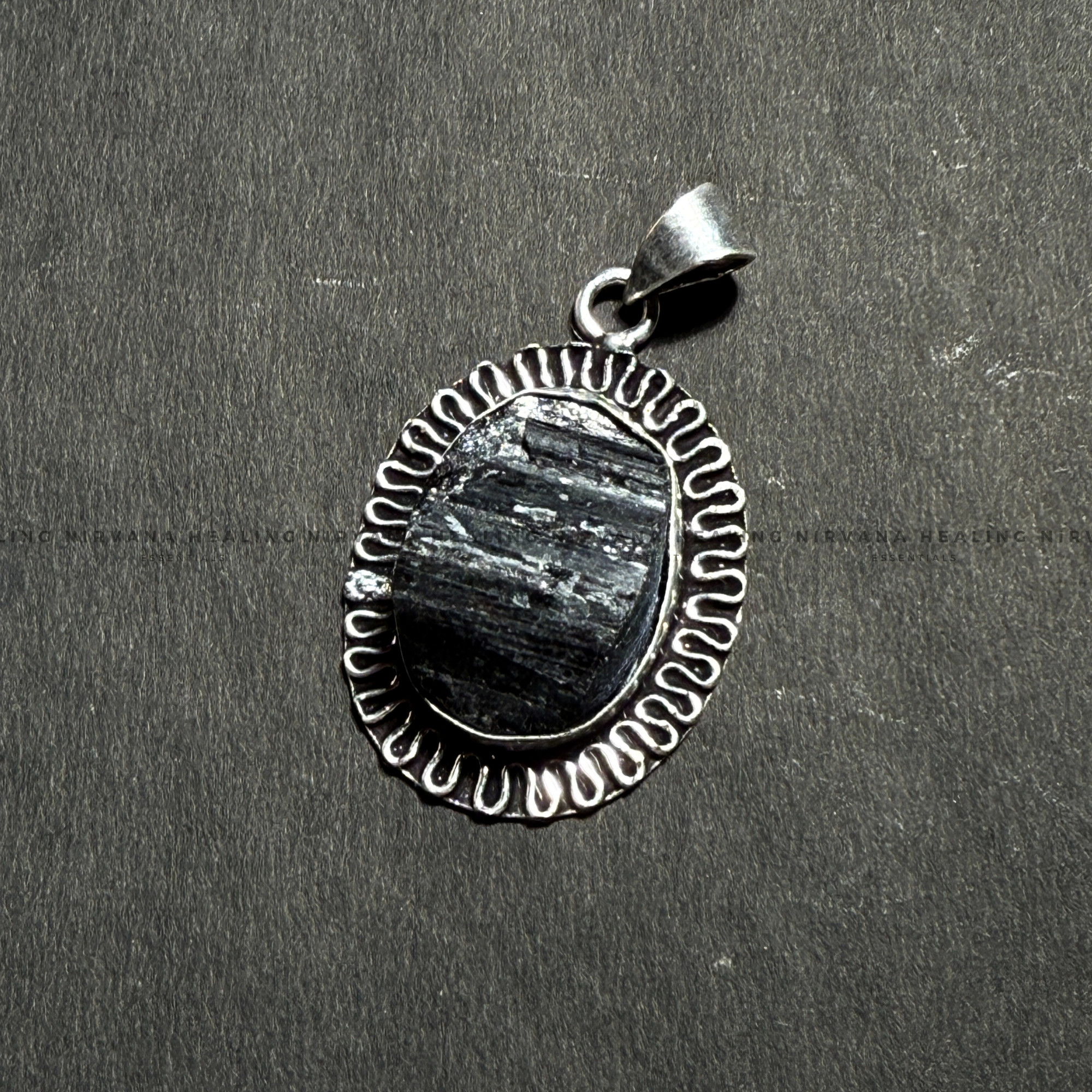 BLACK TOURMALINE RAW PENDANT (Protection, Grounding, Shielding And Growth) - Image 2